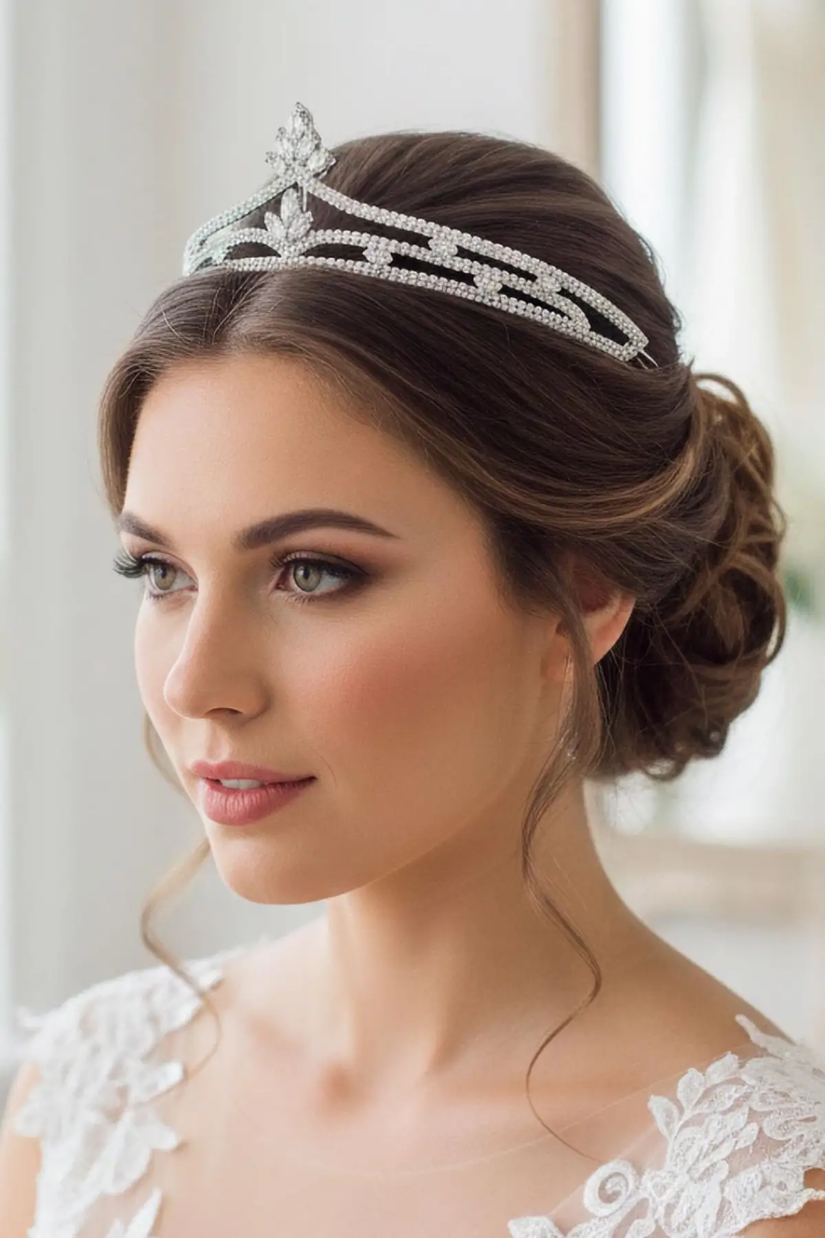 Zirkon Taşlı Gelin/Kına/Nişan/Söz Tasarım Taç