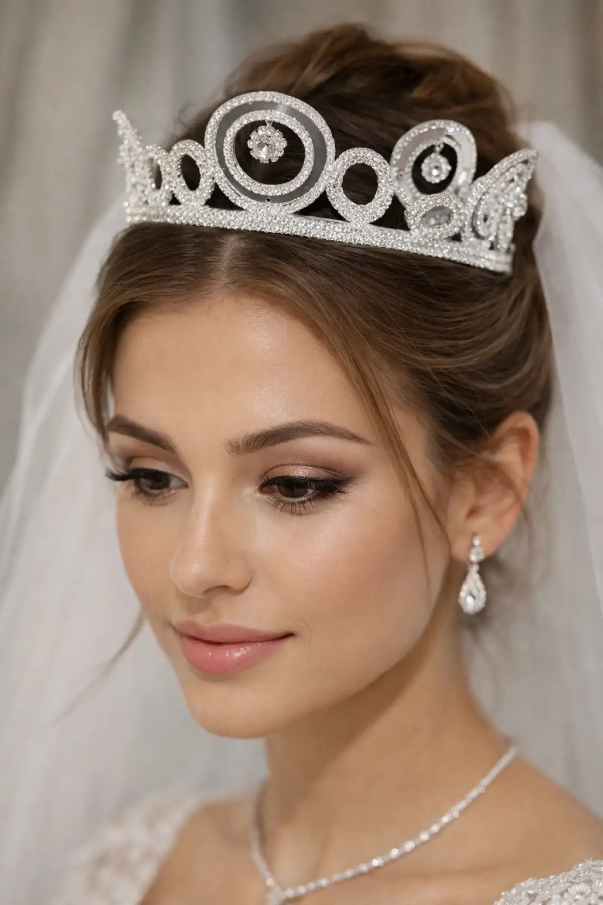 Zirkon Taşlı Gelin/Kına/Nişan/Söz Tasarım Taç