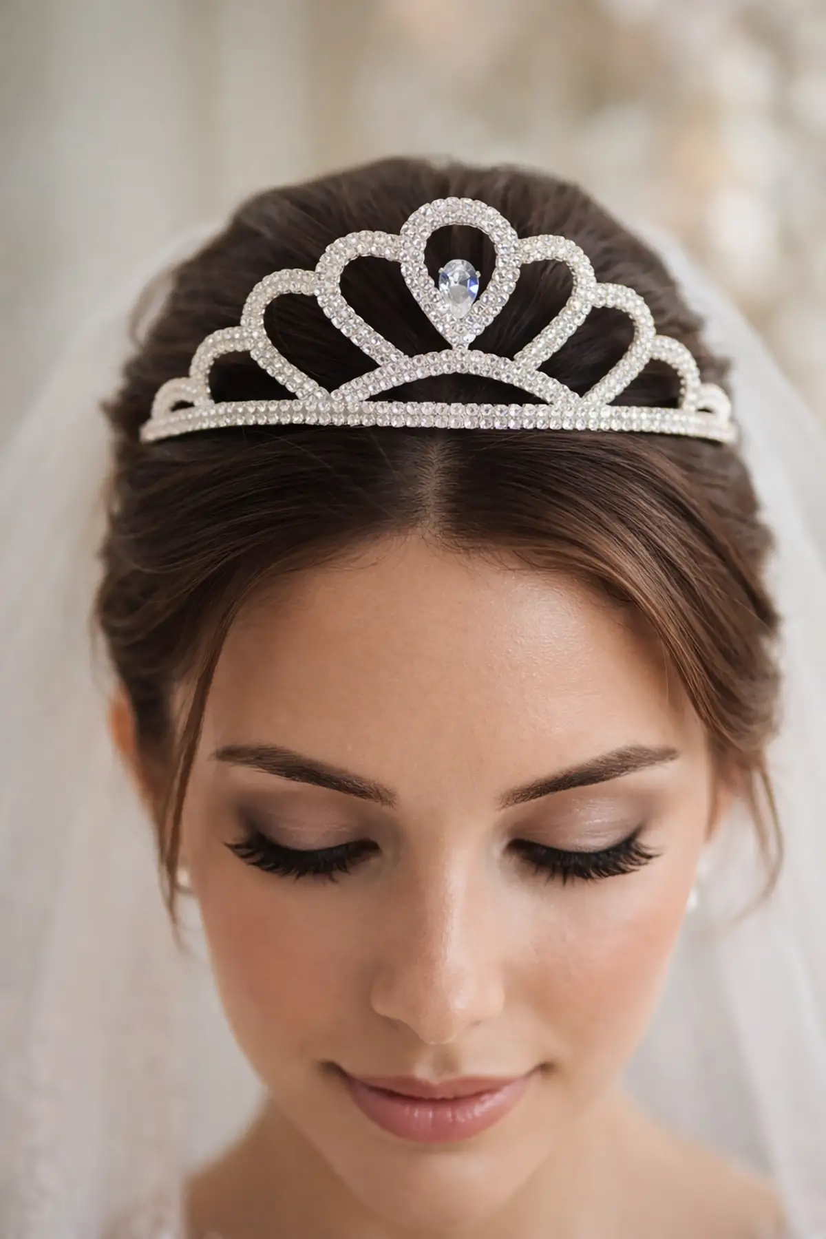 Zirkon Taşlı Gelin/Kına/Nişan/Söz Tasarım Taç