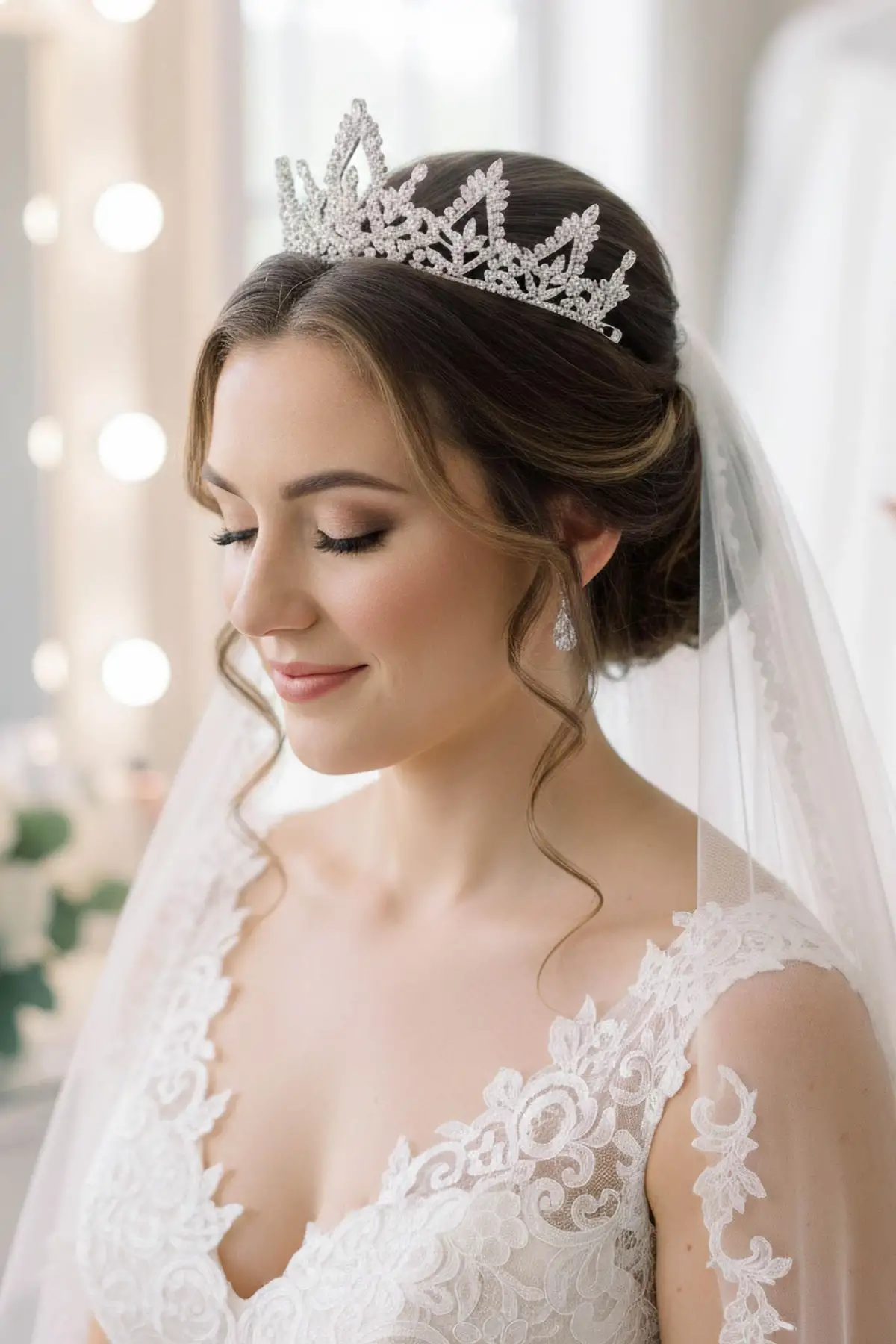 Zirkon Taşlı Gelin/Kına/Nişan/Söz Tasarım Taç