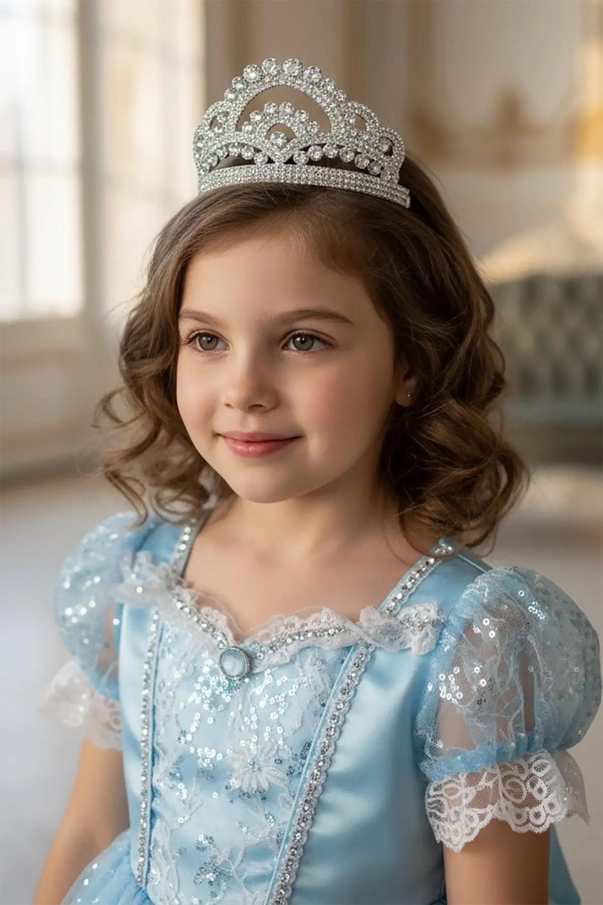 Zirkon Taşlı Gelin/Kına/Nişan/Söz Tasarım Taç