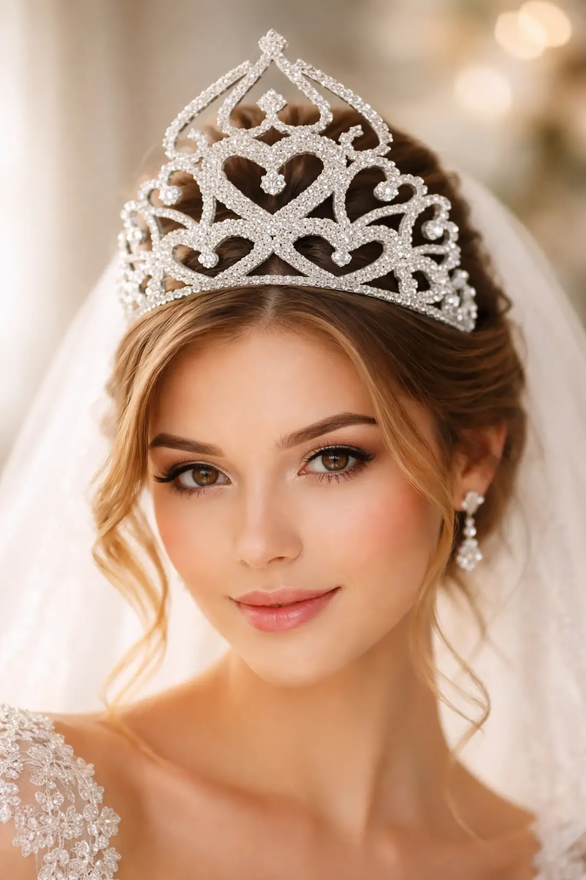 Zirkon Taşlı Gelin/Kına/Nişan/Söz Tasarım Taç