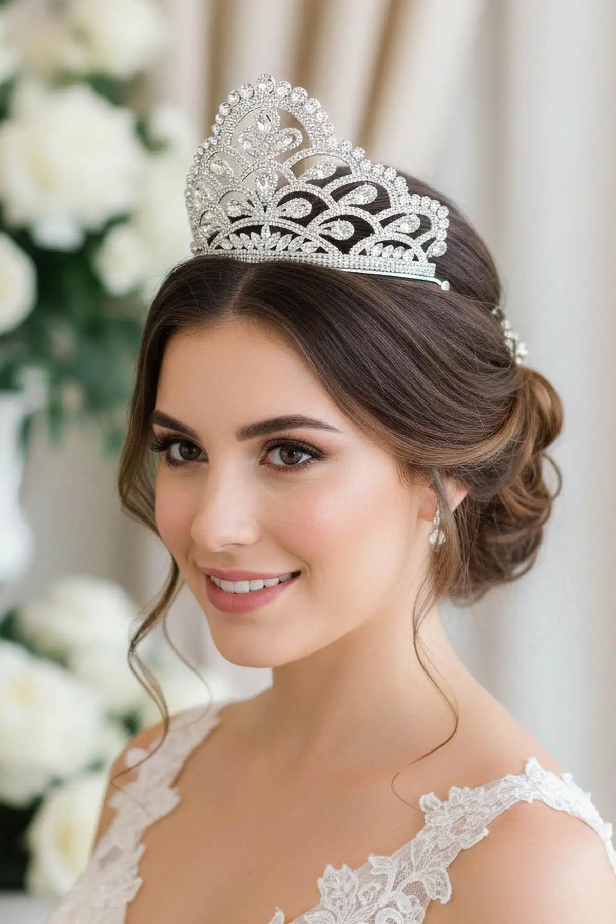 Zirkon Taşlı Gelin/Kına/Nişan/Söz Tasarım Taç