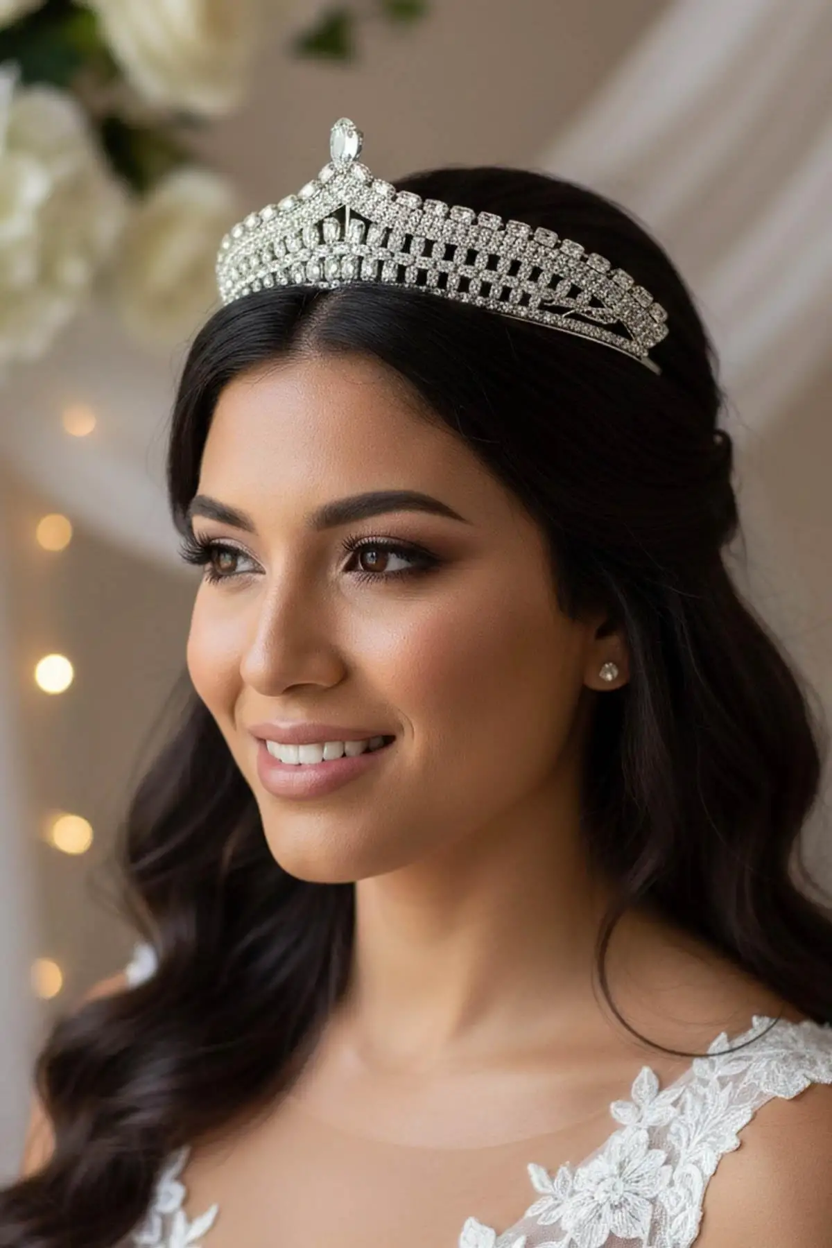 Zirkon Taşlı Gelin/Kına/Nişan/Söz Tasarım Taç