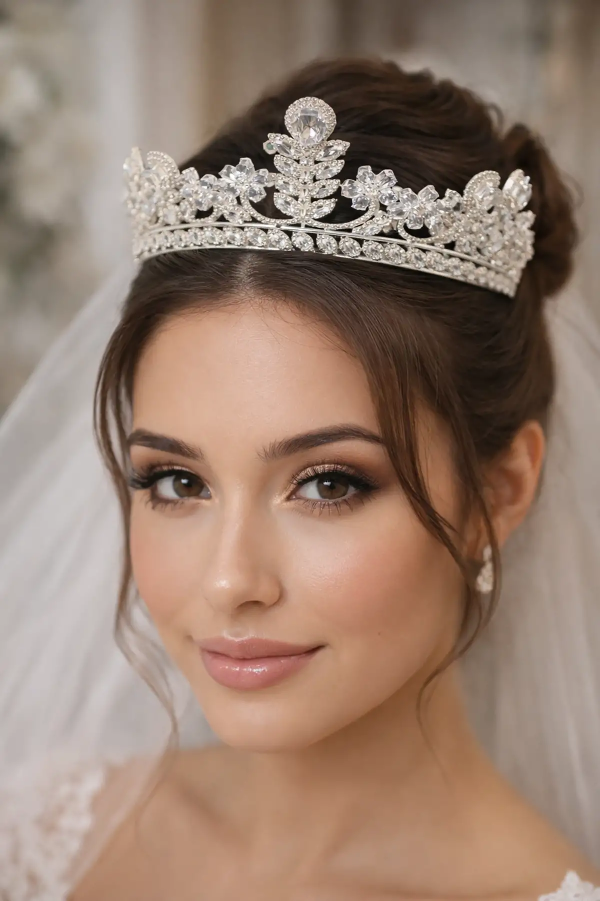 Zirkon Taşlı Gelin/Kına/Nişan/Söz Tasarım Taç