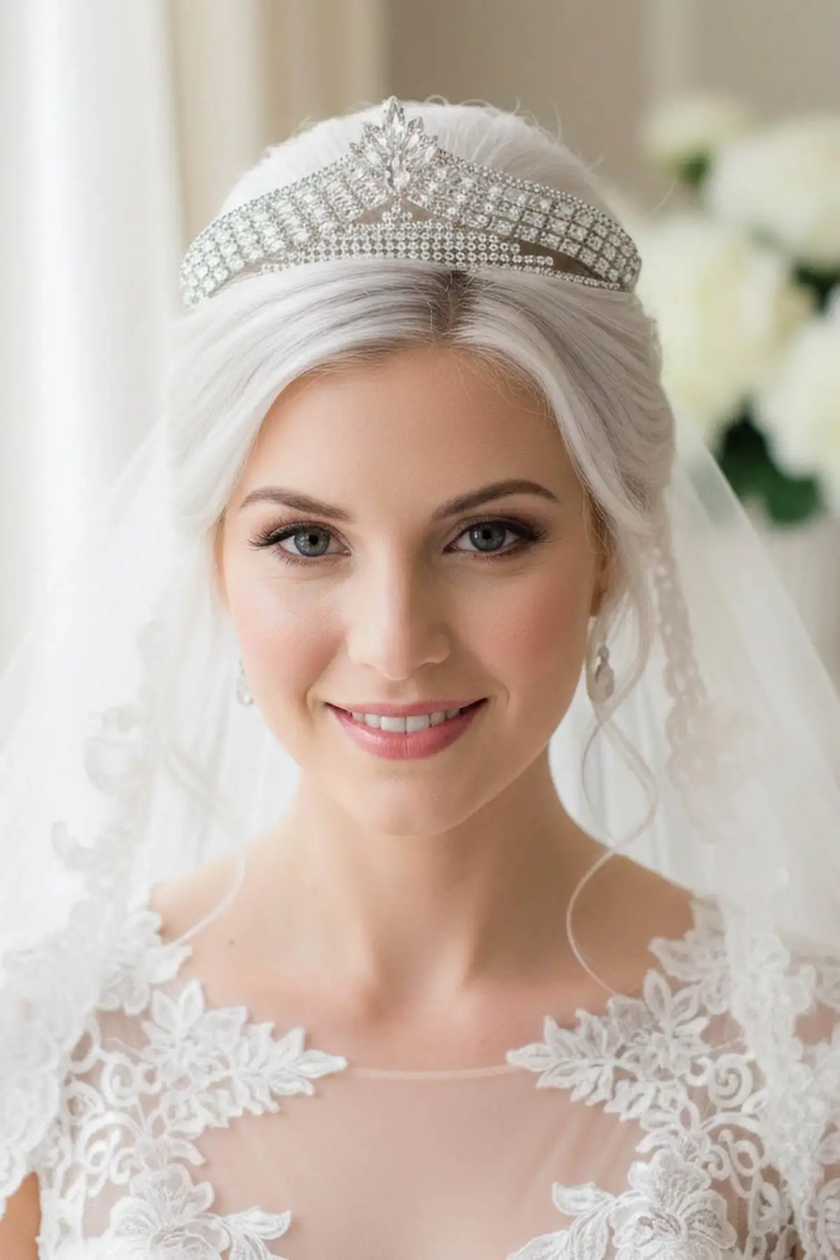 Zirkon Taşlı Gelin/Kına/Nişan/Söz Tasarım Taç