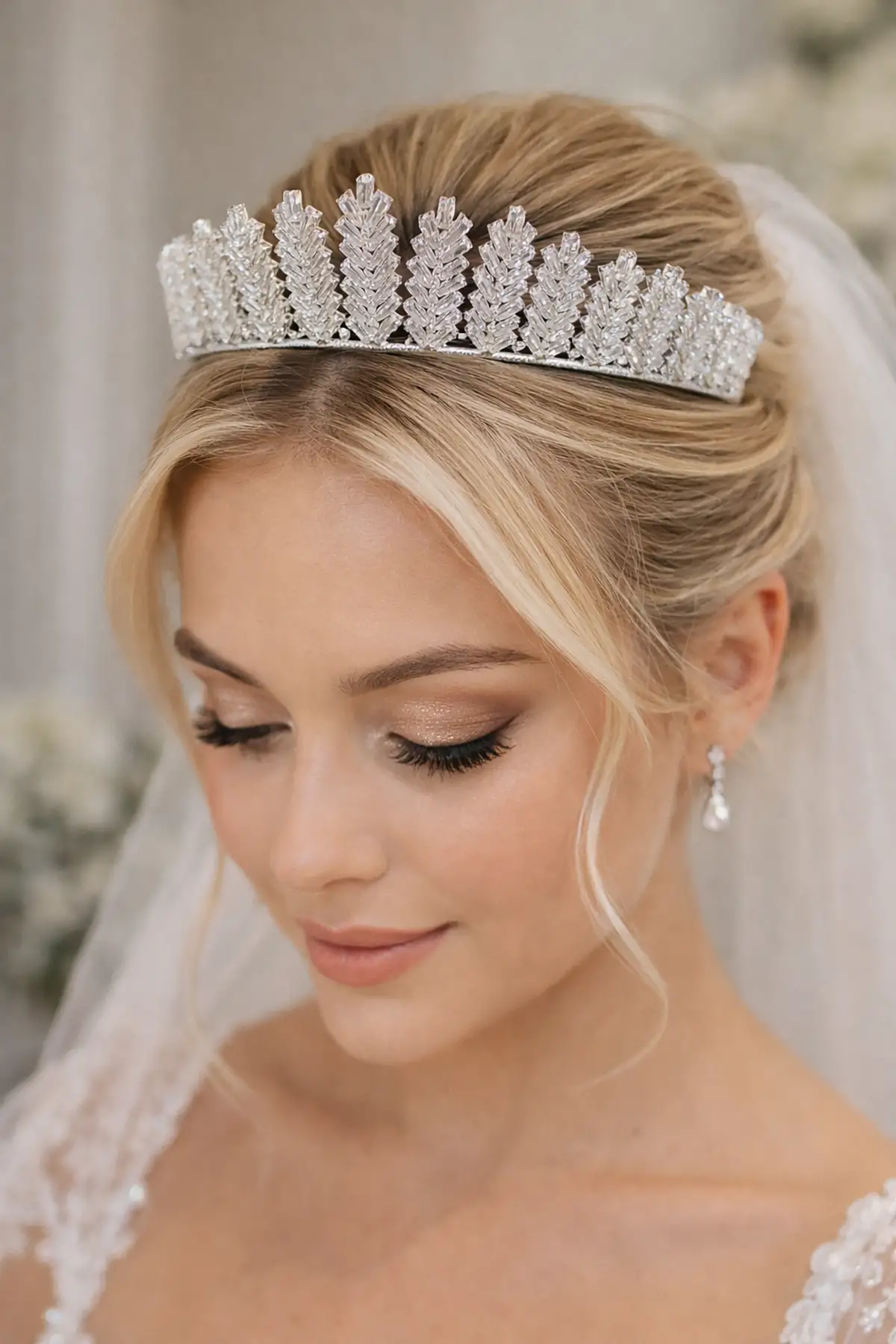 Zirkon Taşlı Gelin/Kına/Nişan/Söz Tasarım Taç