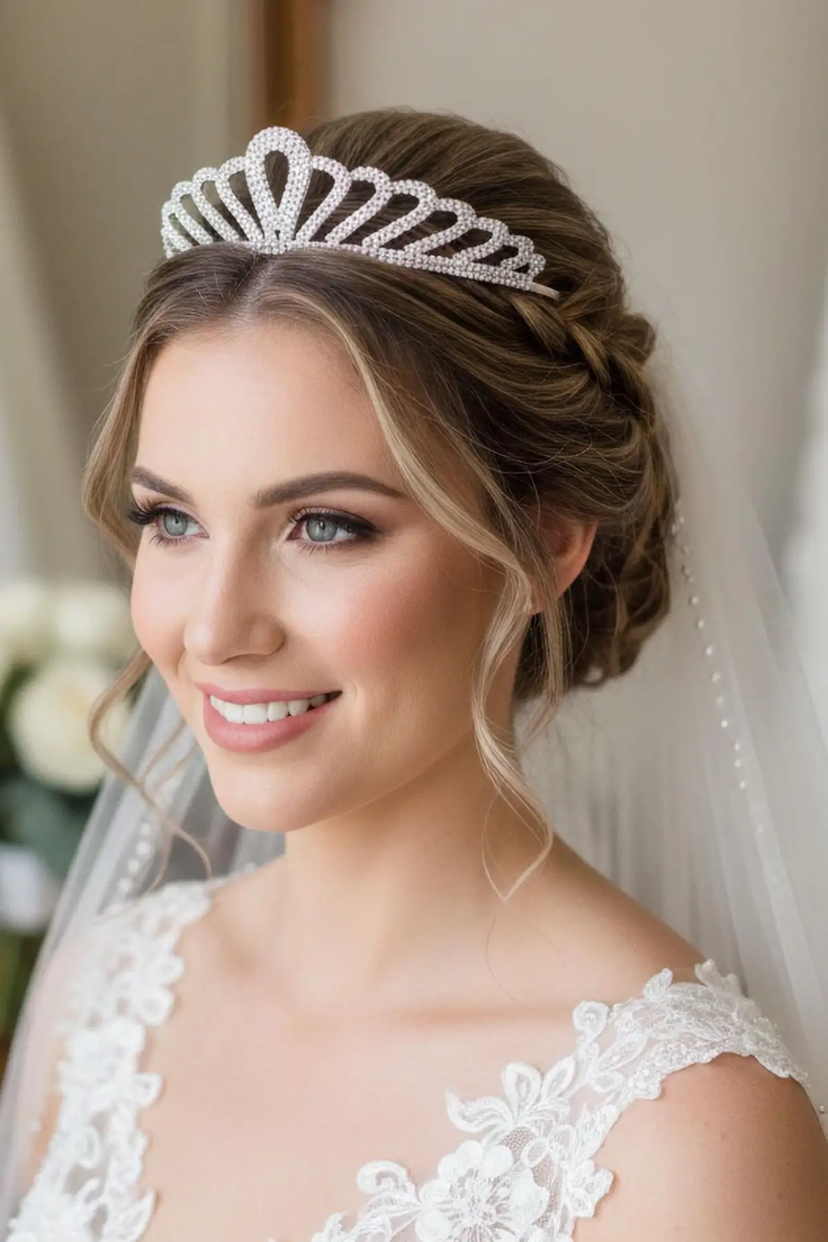 Zirkon Taşlı Gelin/Kına/Nişan/Söz Tasarım Taç