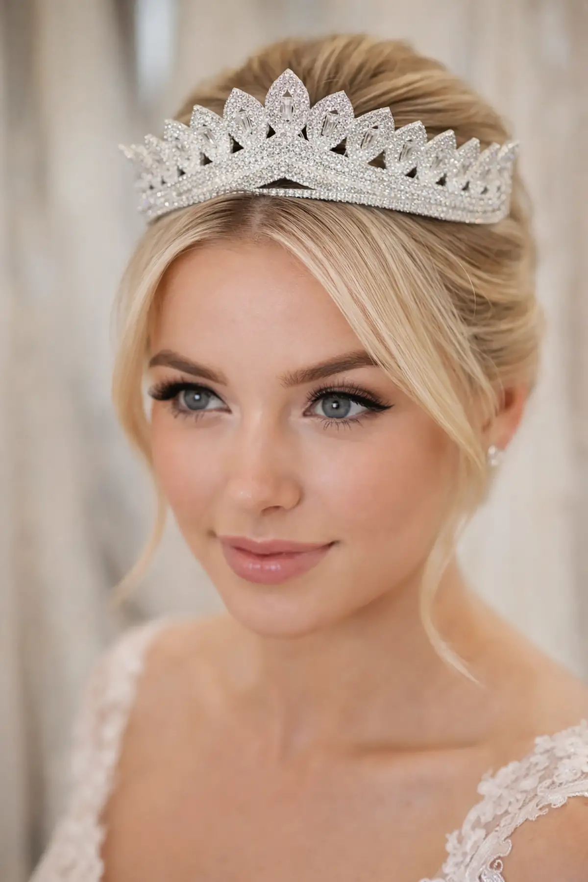 Zirkon Taşlı Gelin/Kına/Nişan/Söz Tasarım Taç