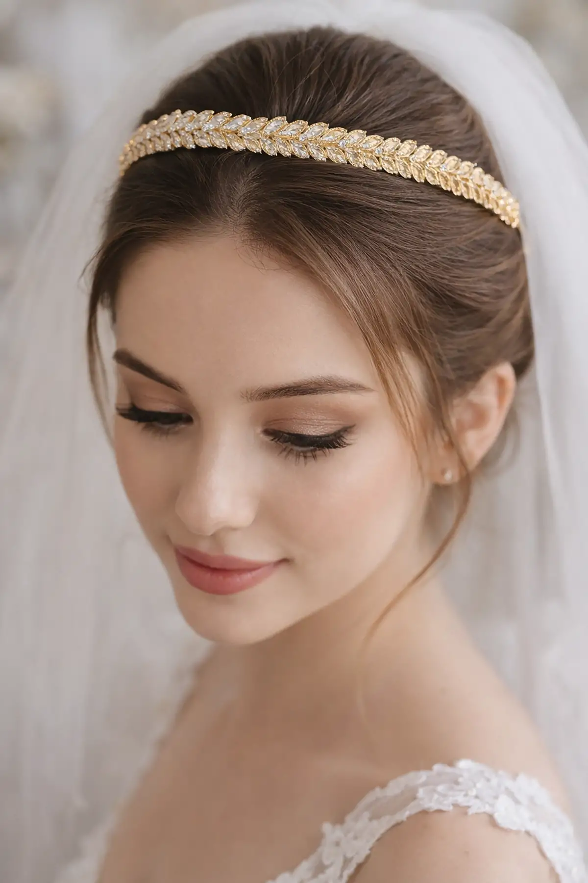 Zirkon Taşlı Gelin/Kına/Nişan/Söz Tasarım Taç