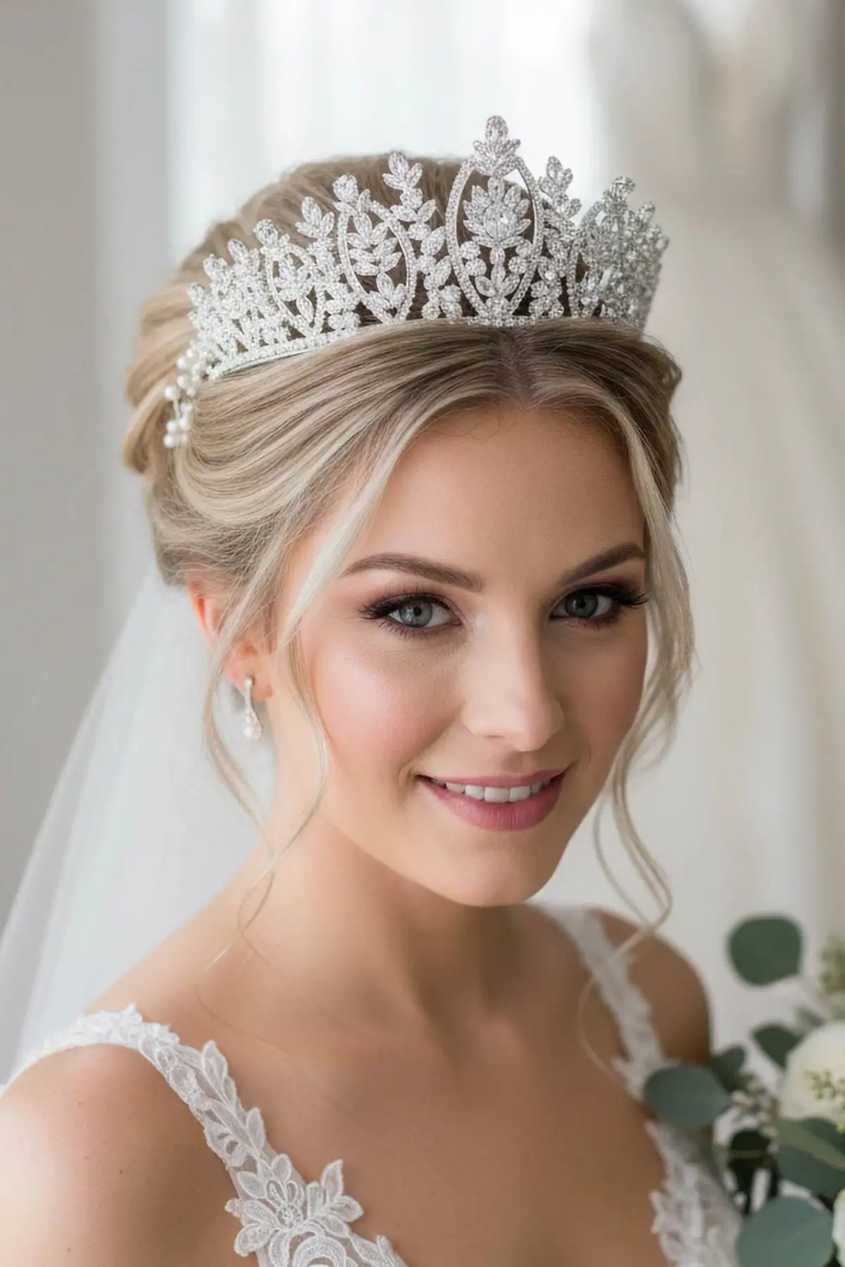 Zirkon Taşlı Gelin/Kına/Nişan/Söz Tasarım Taç