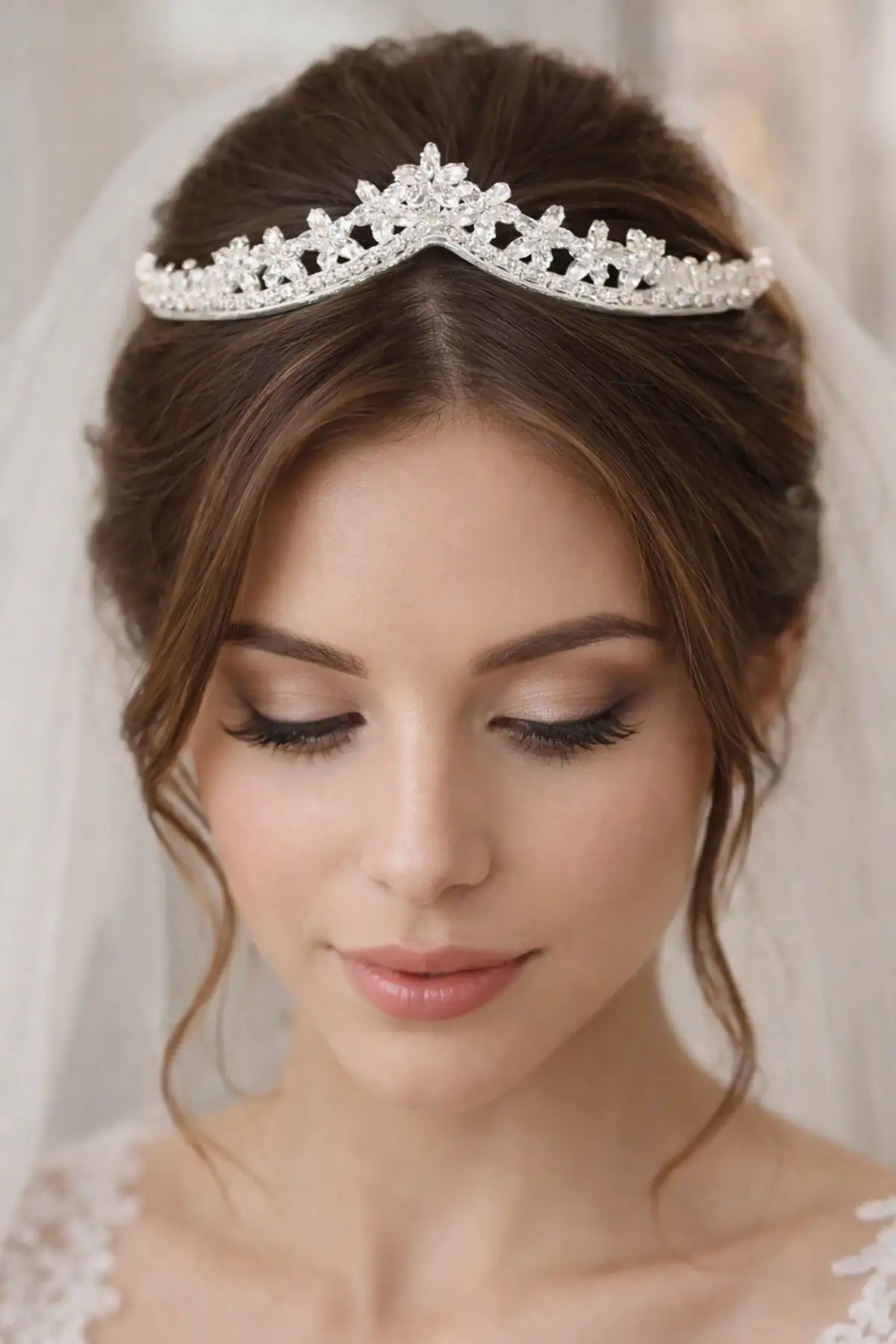 Zirkon Taşlı Gelin/Kına/Nişan/Söz Tasarım Taç