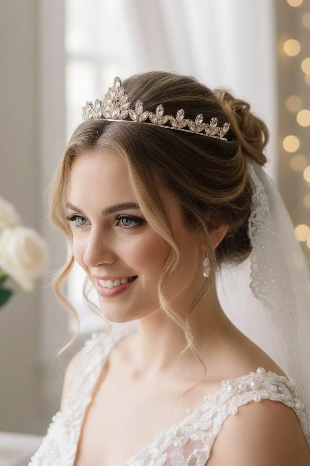 Zirkon Taşlı Gelin/Kına/Nişan/Söz Tasarım Taç