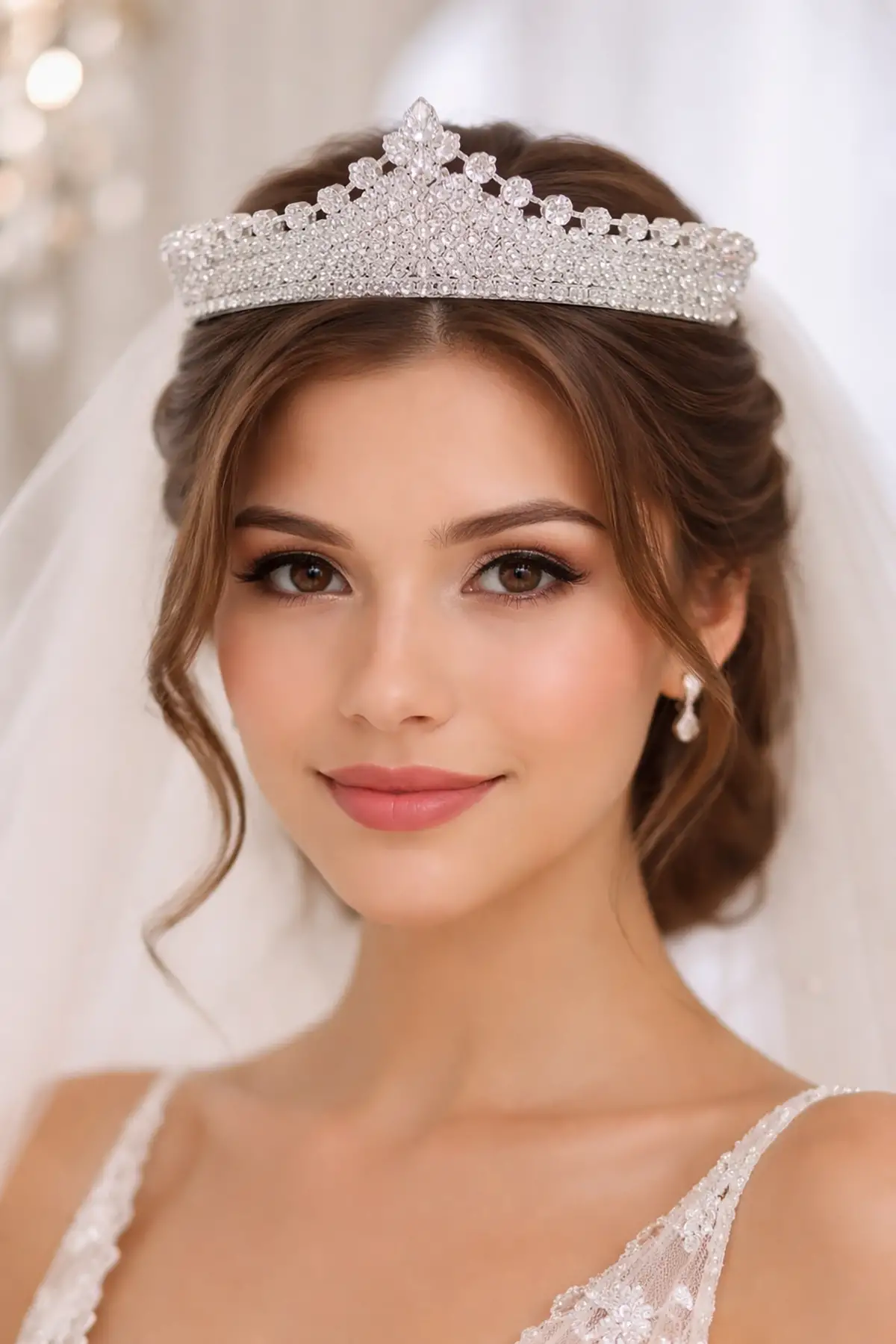 Zirkon Taşlı Gelin/Kına/Nişan/Söz Tasarım Taç