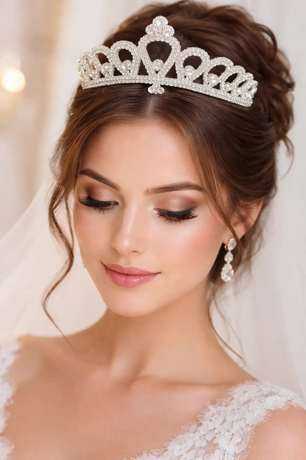 Zirkon Taşlı Gelin/Kına/Nişan/Söz Tasarım Taç