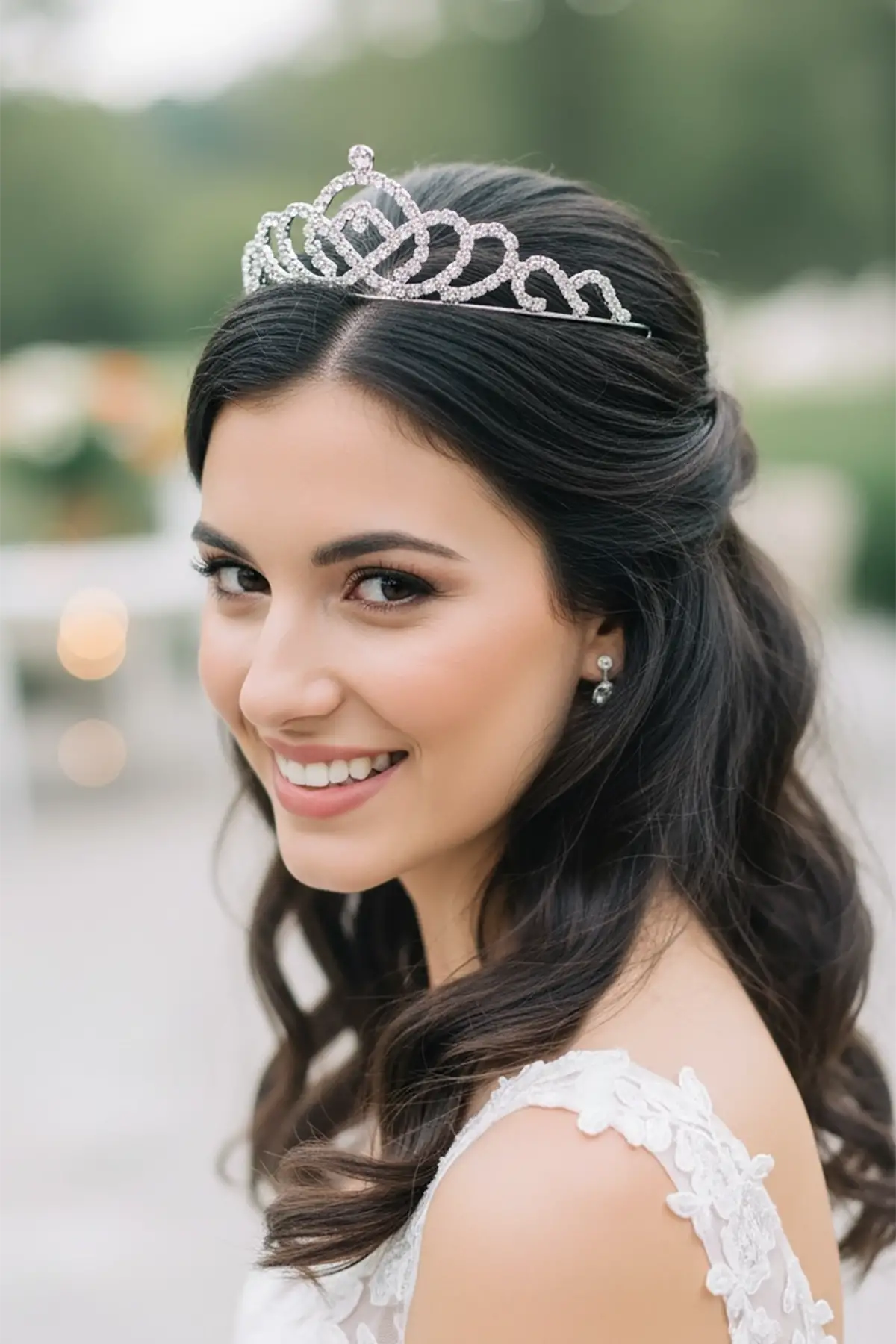 Zirkon Taşlı Gelin/Kına/Nişan/Söz Tasarım Taç