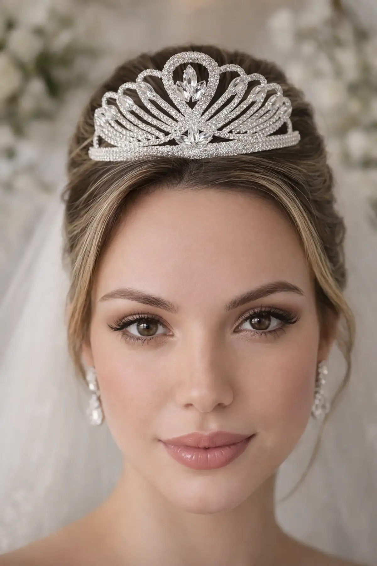 Zirkon Taşlı Gelin/Kına/Nişan/Söz Tasarım Taç