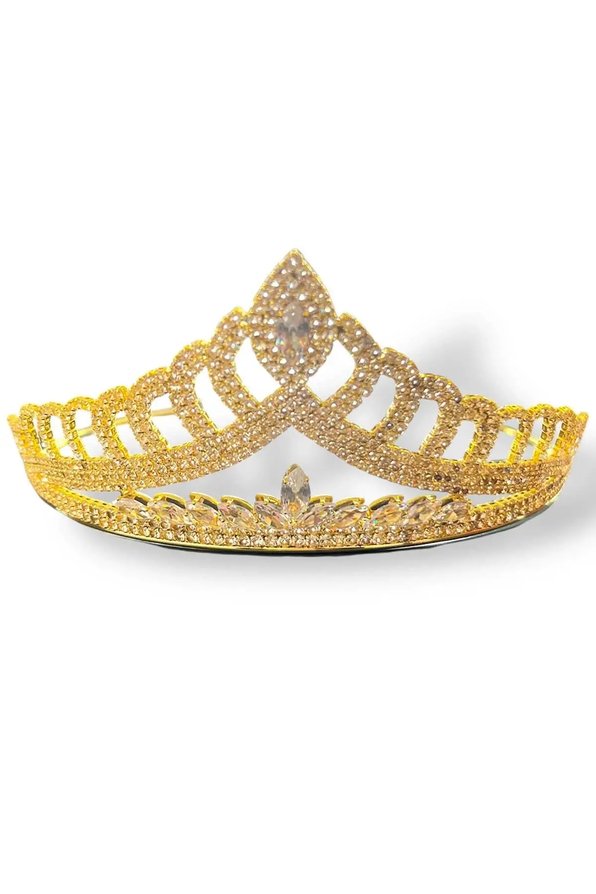 Zirkon Taşlı Gelin/Kına/Nişan/Söz Tasarım Taç
