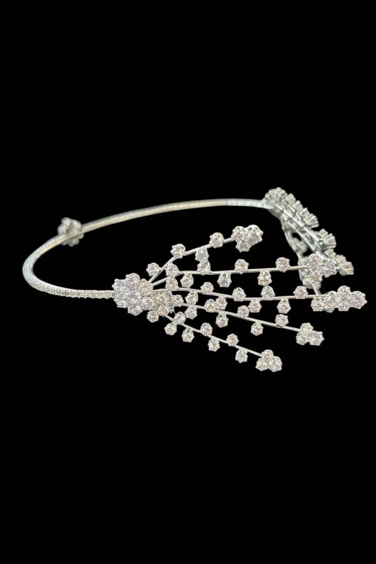 Zirkon Taşlı Gelin/Kına/Nişan/Söz Tasarım Taç