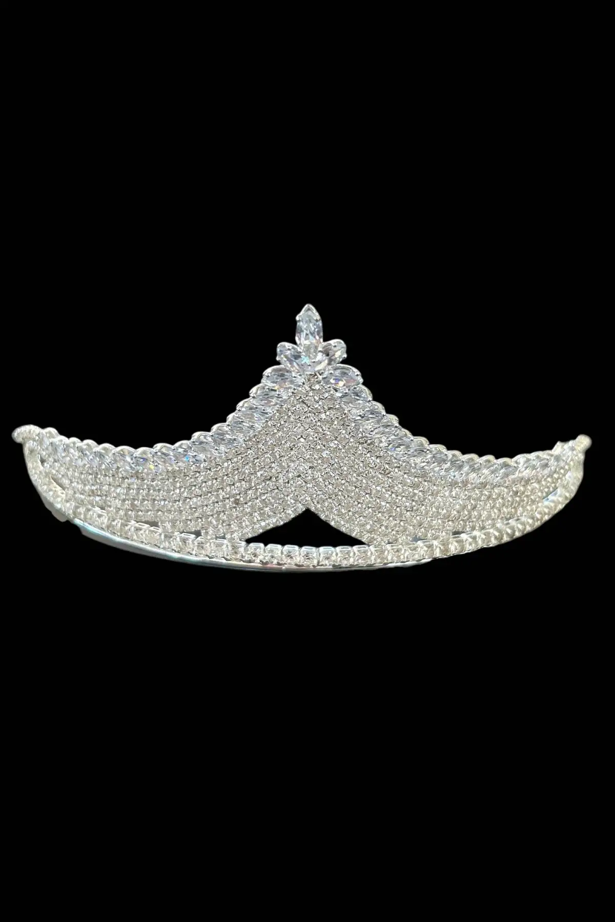 Zirkon Taşlı Gelin/Kına/Nişan/Söz Tasarım Taç