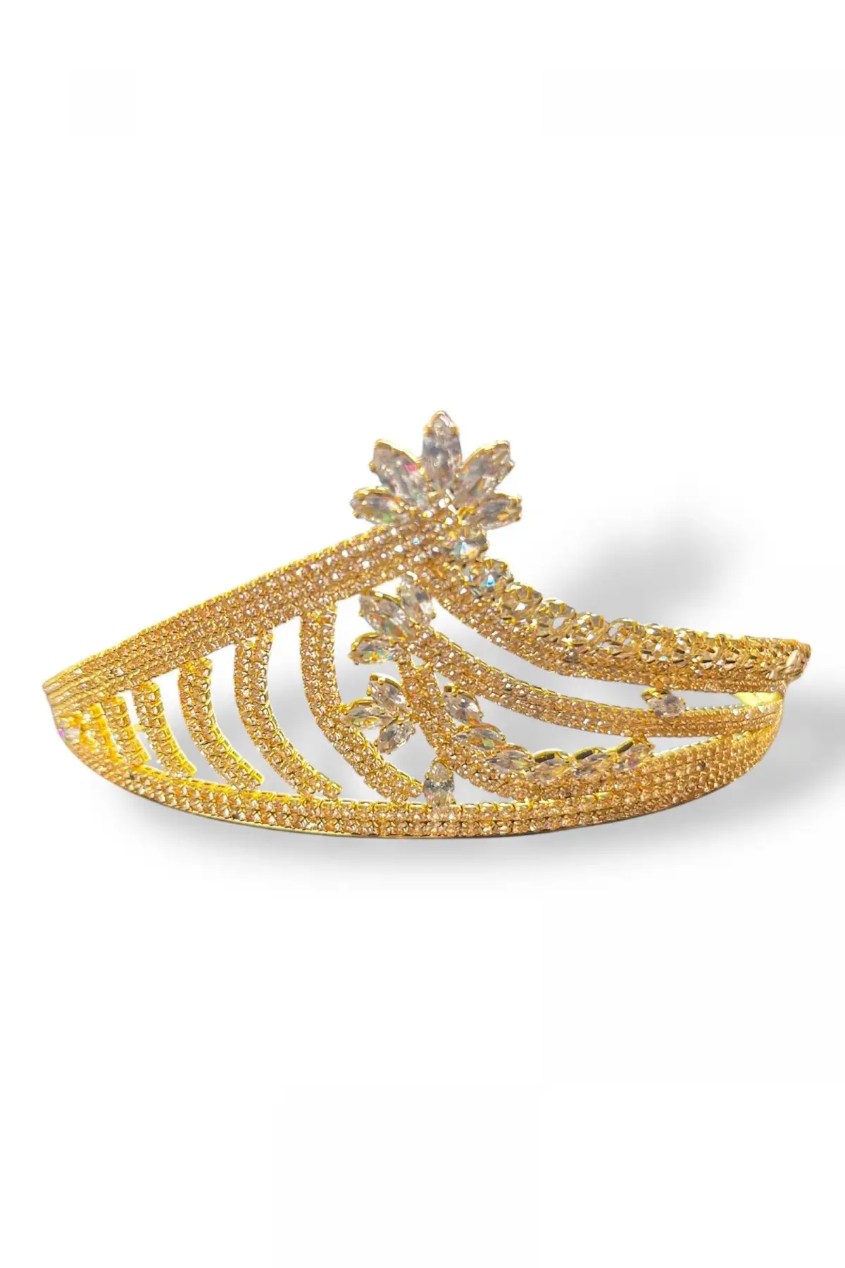 Zirkon Taşlı Gelin/Kına/Nişan/Söz Tasarım Taç