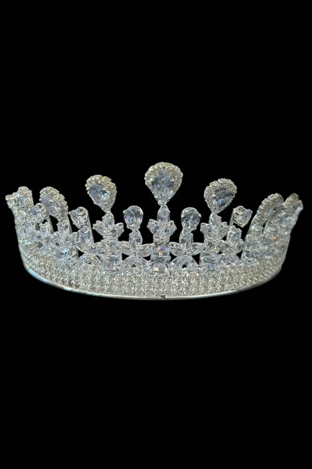 Zirkon Taşlı Gelin/Kına/Nişan/Söz Tasarım Taç