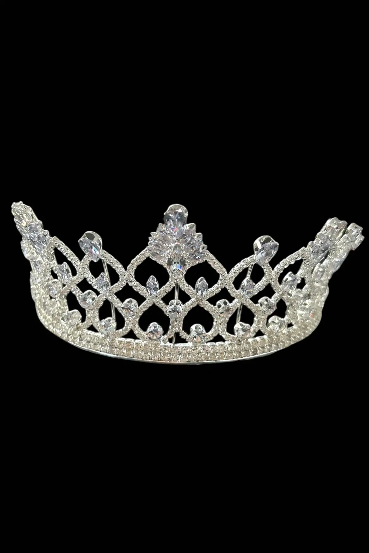 Zirkon Taşlı Gelin/Kına/Nişan/Söz Tasarım Taç