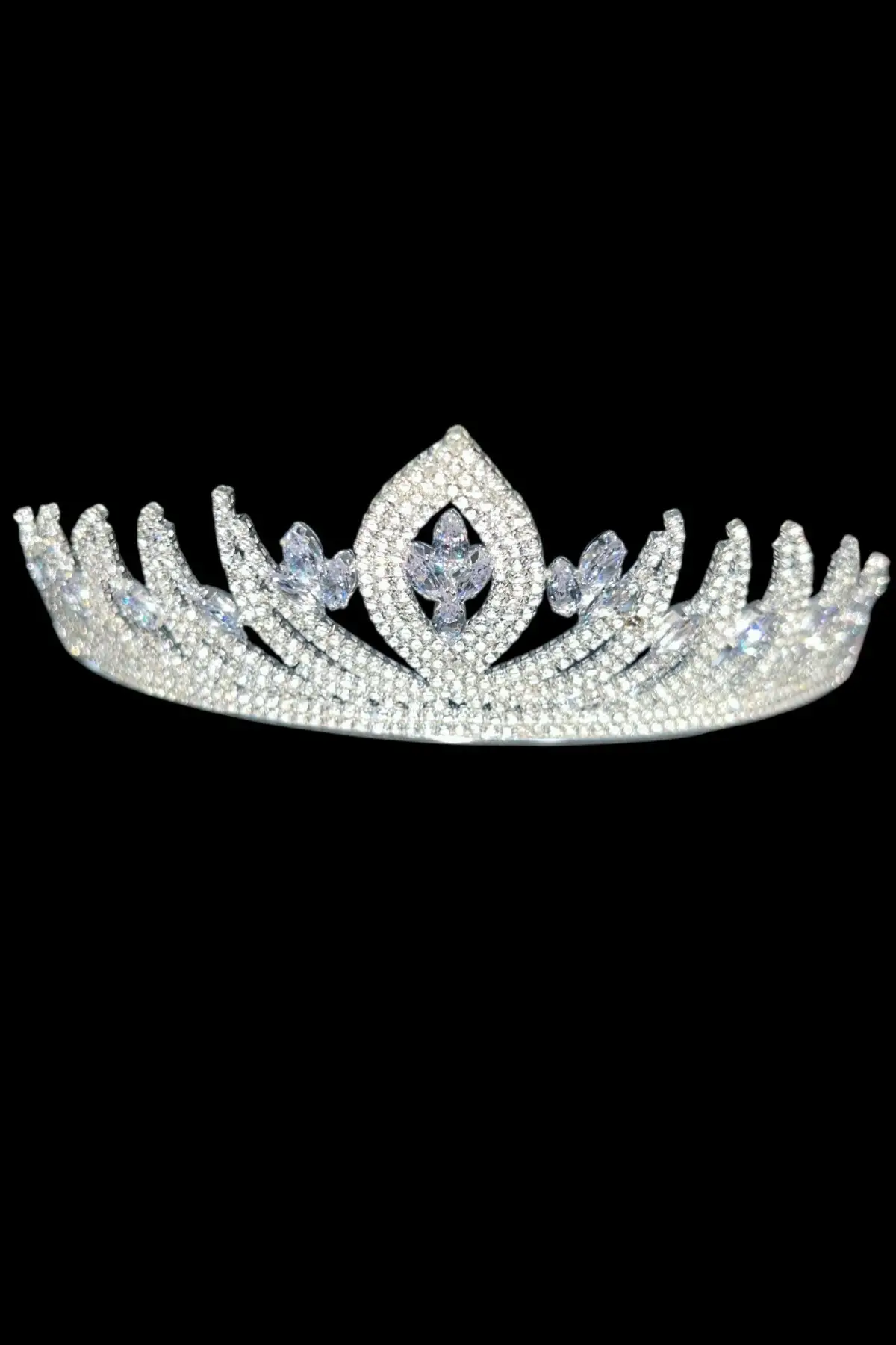 Zirkon Taşlı Gelin/Kına/Nişan/Söz Tasarım Taç