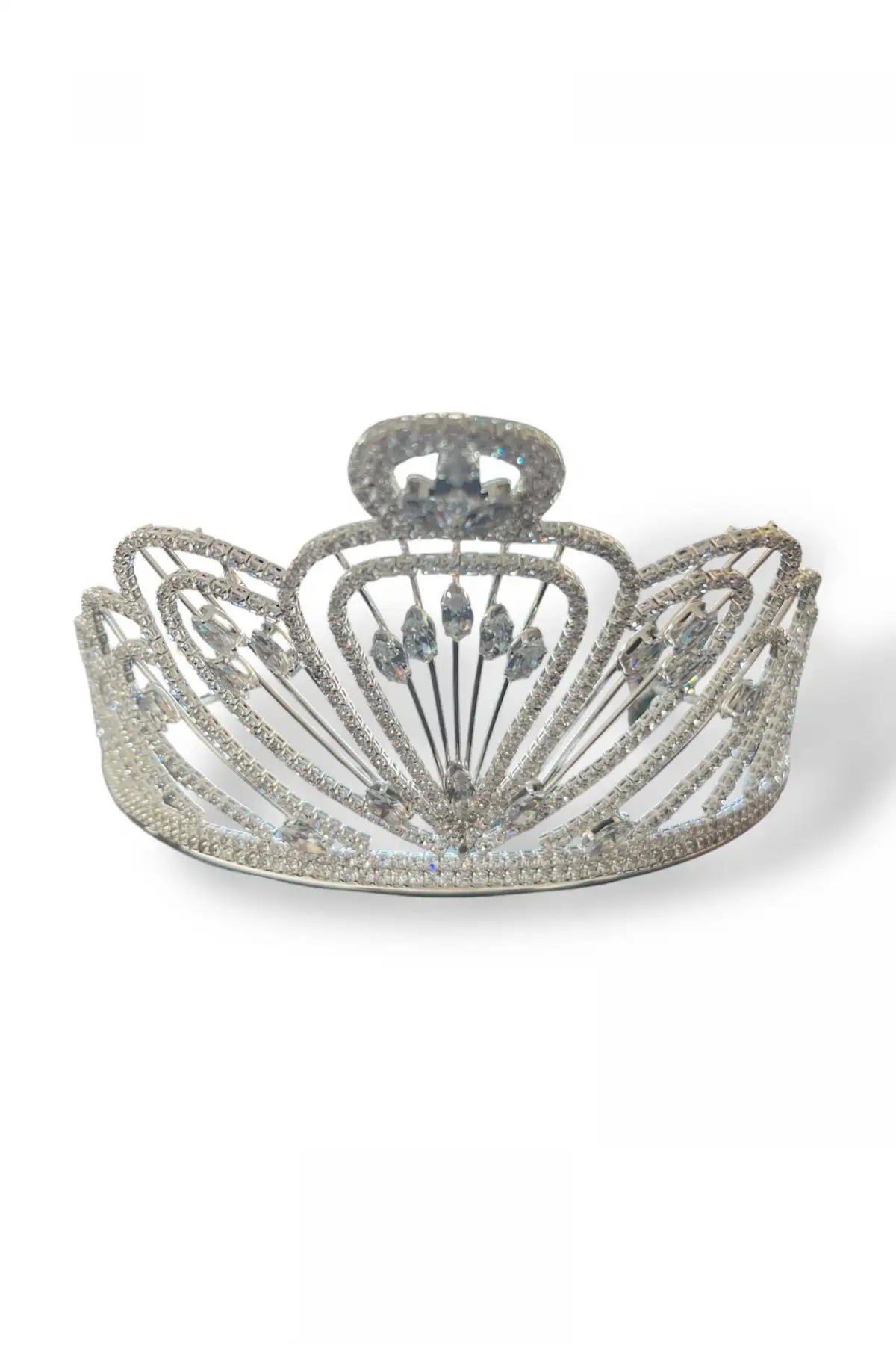 Zirkon Taşlı Gelin/Kına/Nişan/Söz Tasarım Taç