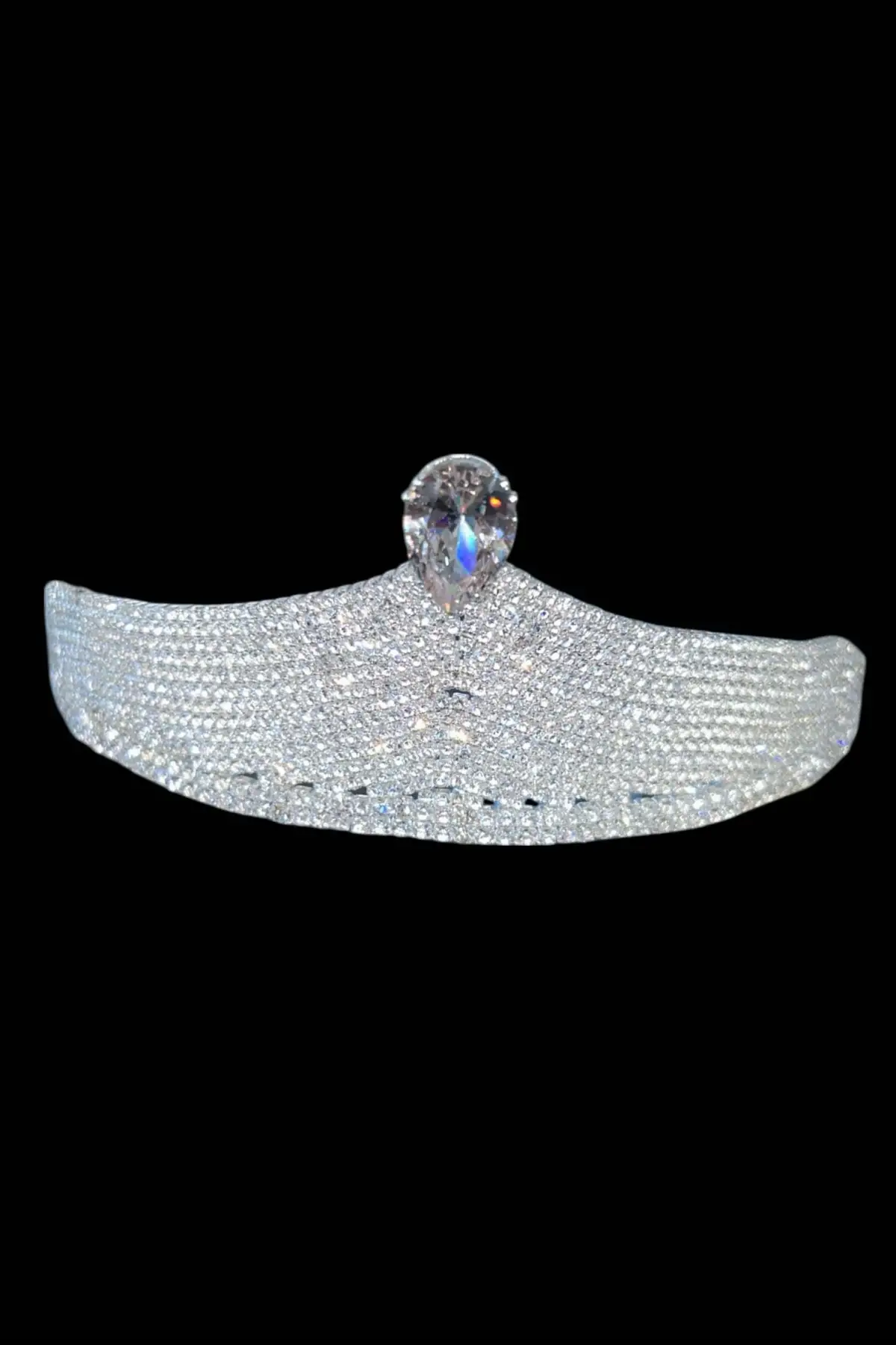 Zirkon Taşlı Gelin/Kına/Nişan/Söz Tasarım Taç