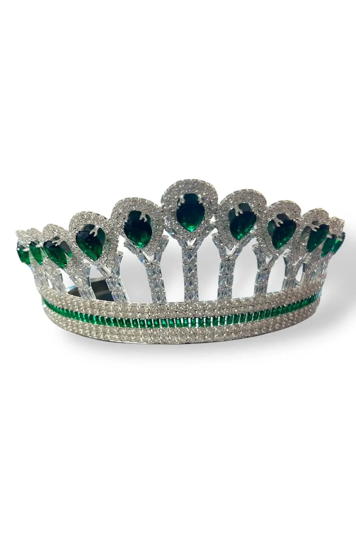 Zirkon Taşlı Gelin/Kına/Nişan/Söz Tasarım Taç