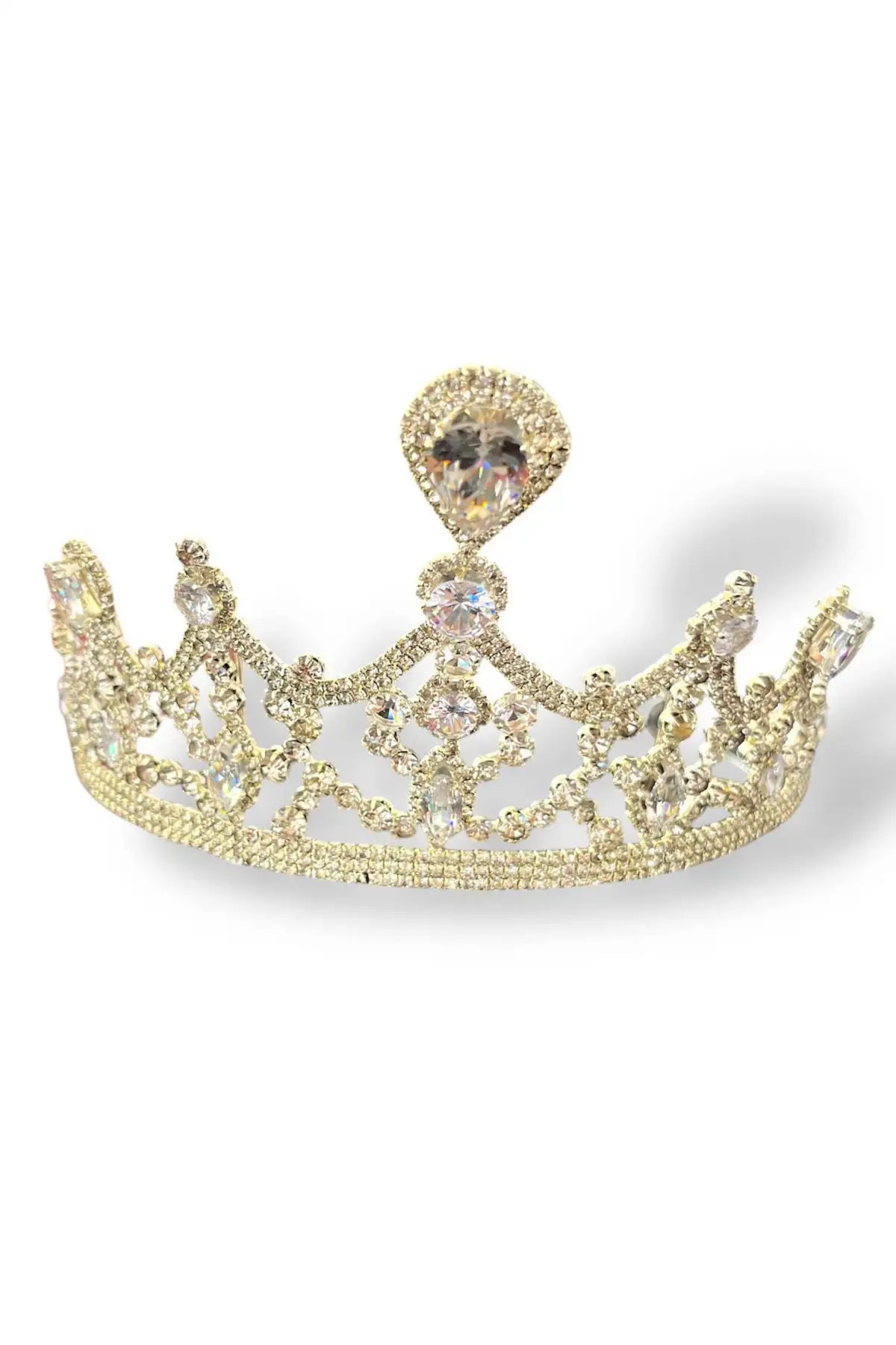 Zirkon Taşlı Gelin/Kına/Nişan/Söz Tasarım Taç