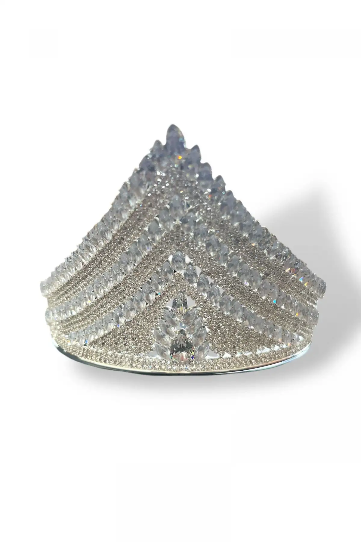 Zirkon Taşlı Gelin/Kına/Nişan/Söz Tasarım Taç