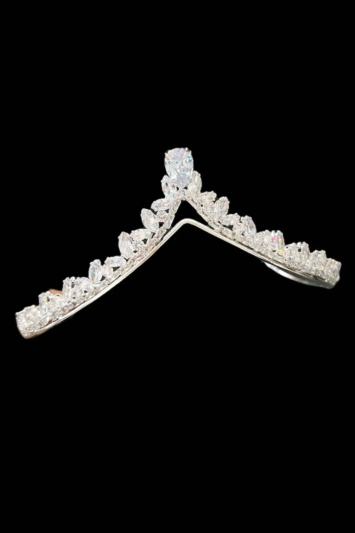 Zirkon Taşlı Gelin/Kına/Nişan/Söz Tasarım Taç