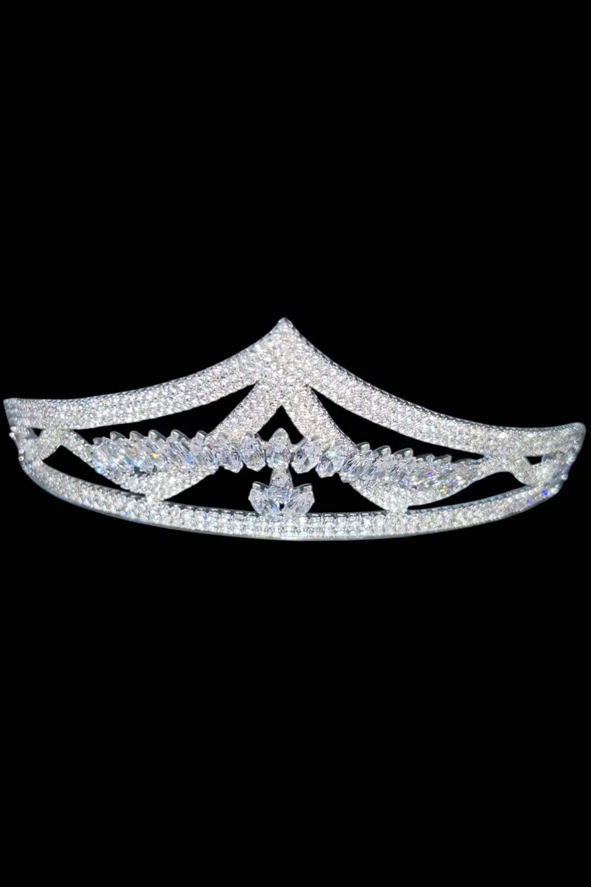 Zirkon Taşlı Gelin/Kına/Nişan/Söz Tasarım Taç