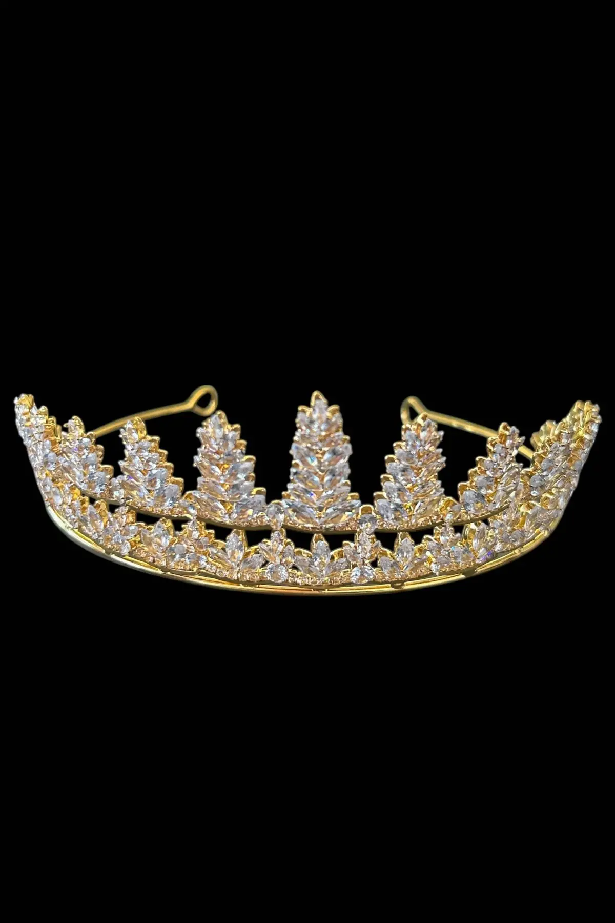 Zirkon Taşlı Gelin/Kına/Nişan/Söz Tasarım Taç