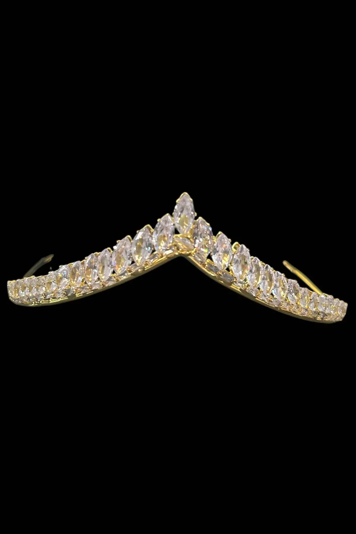 Zirkon Taşlı Gelin/Kına/Nişan/Söz Tasarım Taç