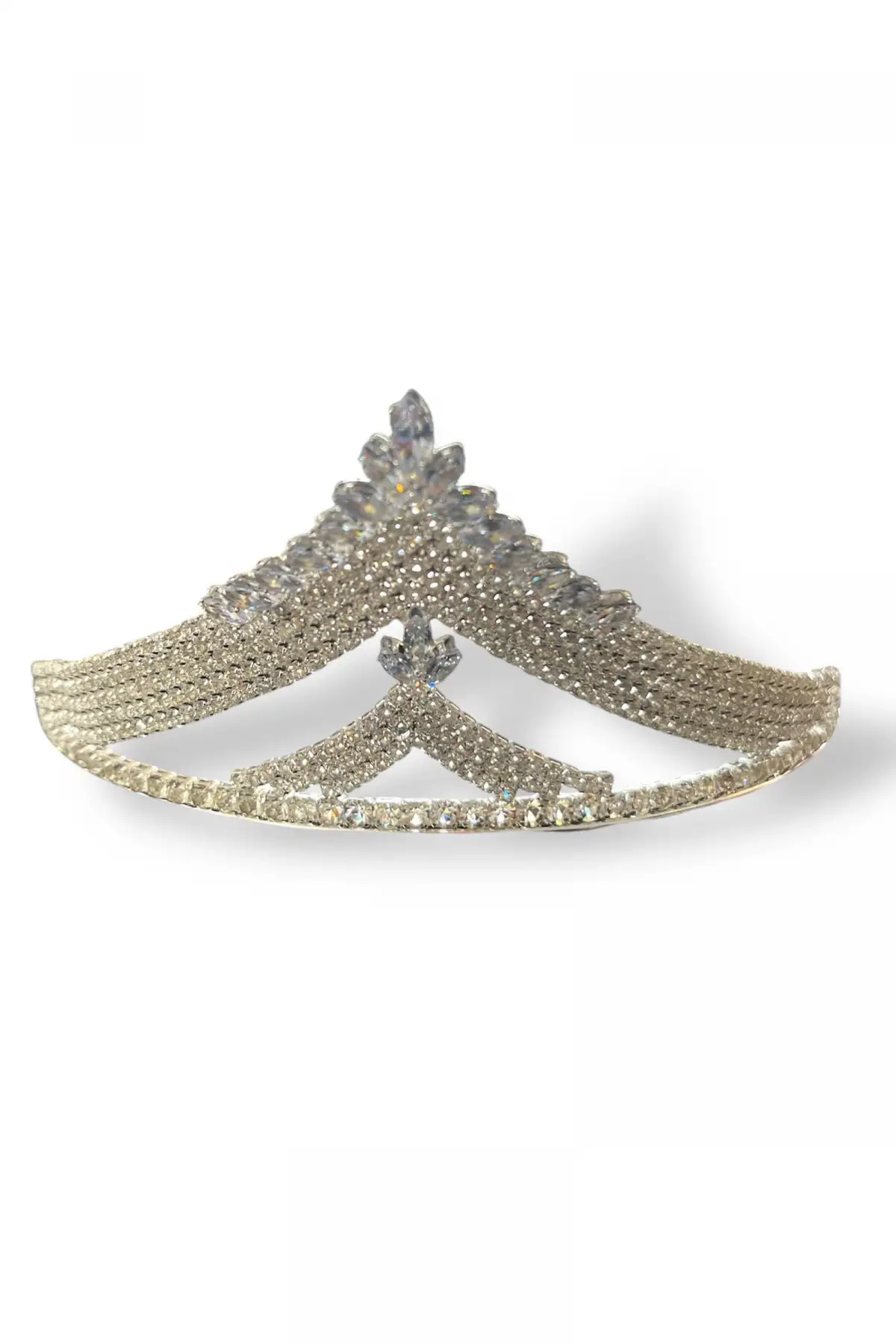 Zirkon Taşlı Gelin/Kına/Nişan/Söz Tasarım Taç