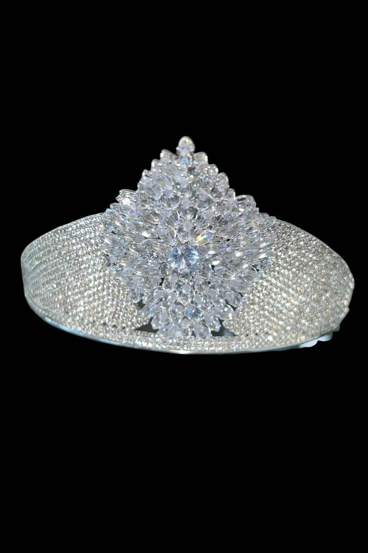 Zirkon Taşlı Gelin/Kına/Nişan/Söz Tasarım Taç