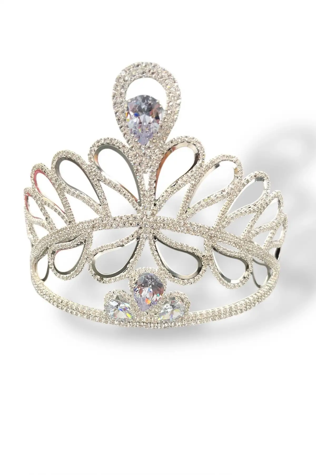 Zirkon Taşlı Gelin/Kına/Nişan/Söz Tasarım Taç