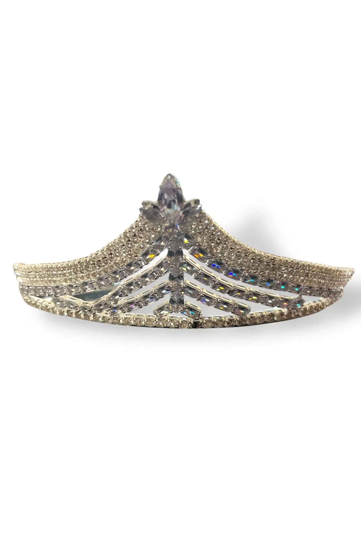 Zirkon Taşlı Gelin/Kına/Nişan/Söz Tasarım Taç