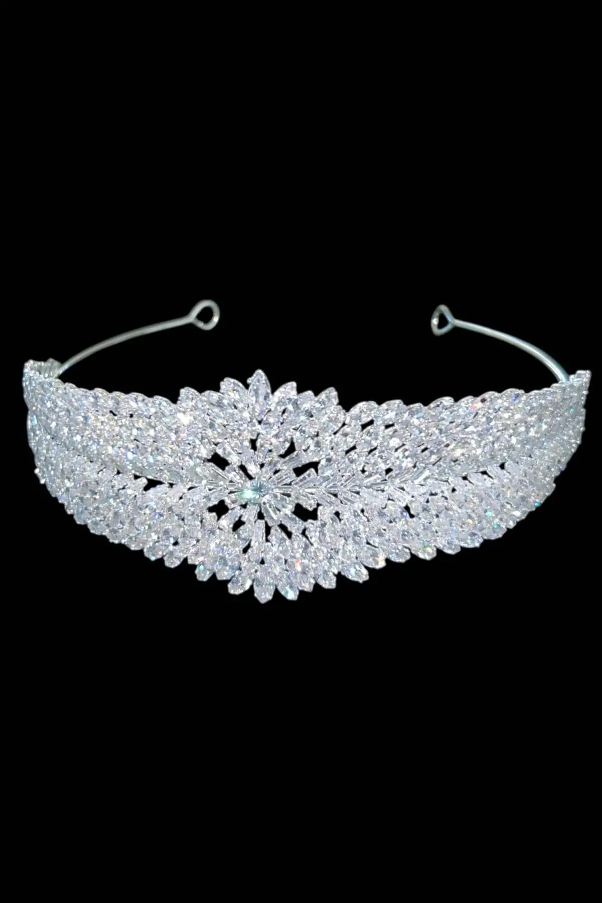 Zirkon Taşlı Gelin/Kına/Nişan/Söz Tasarım Taç