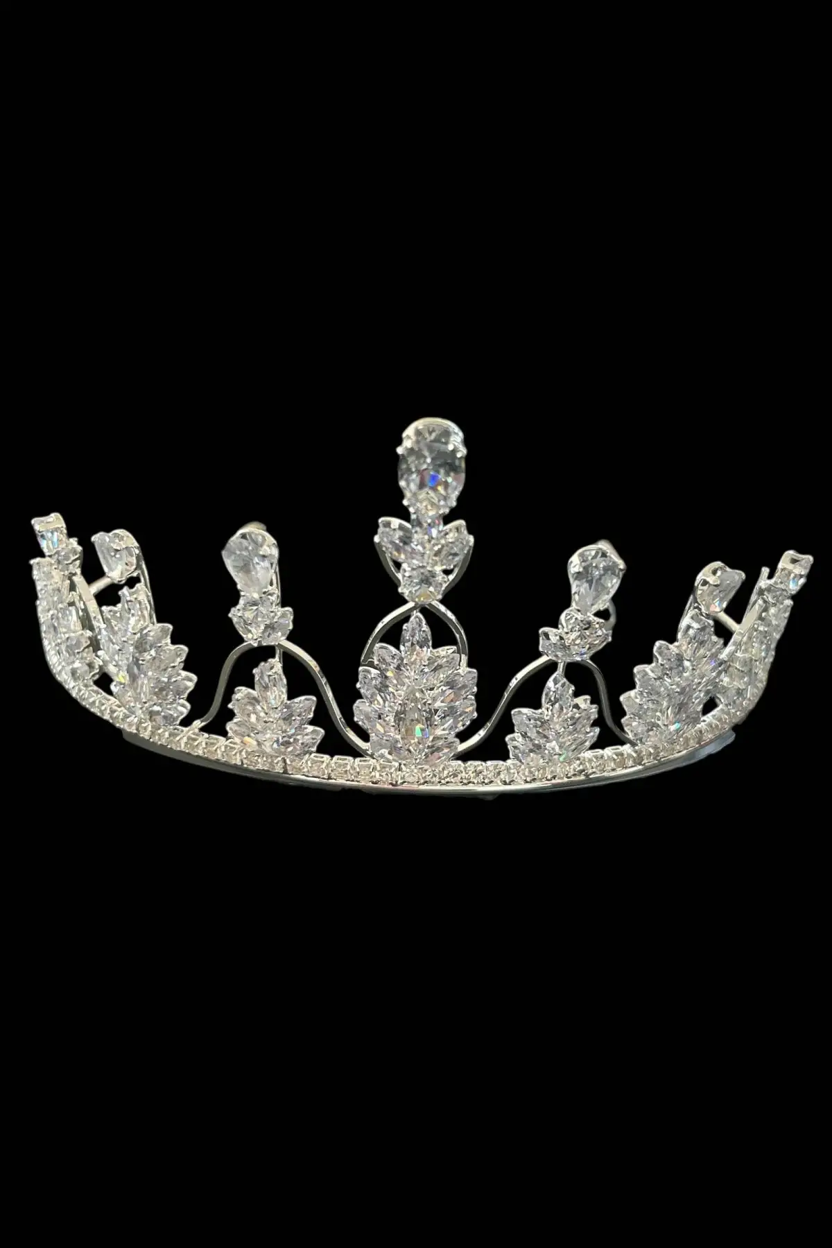 Zirkon Taşlı Gelin/Kına/Nişan/Söz Tasarım Taç