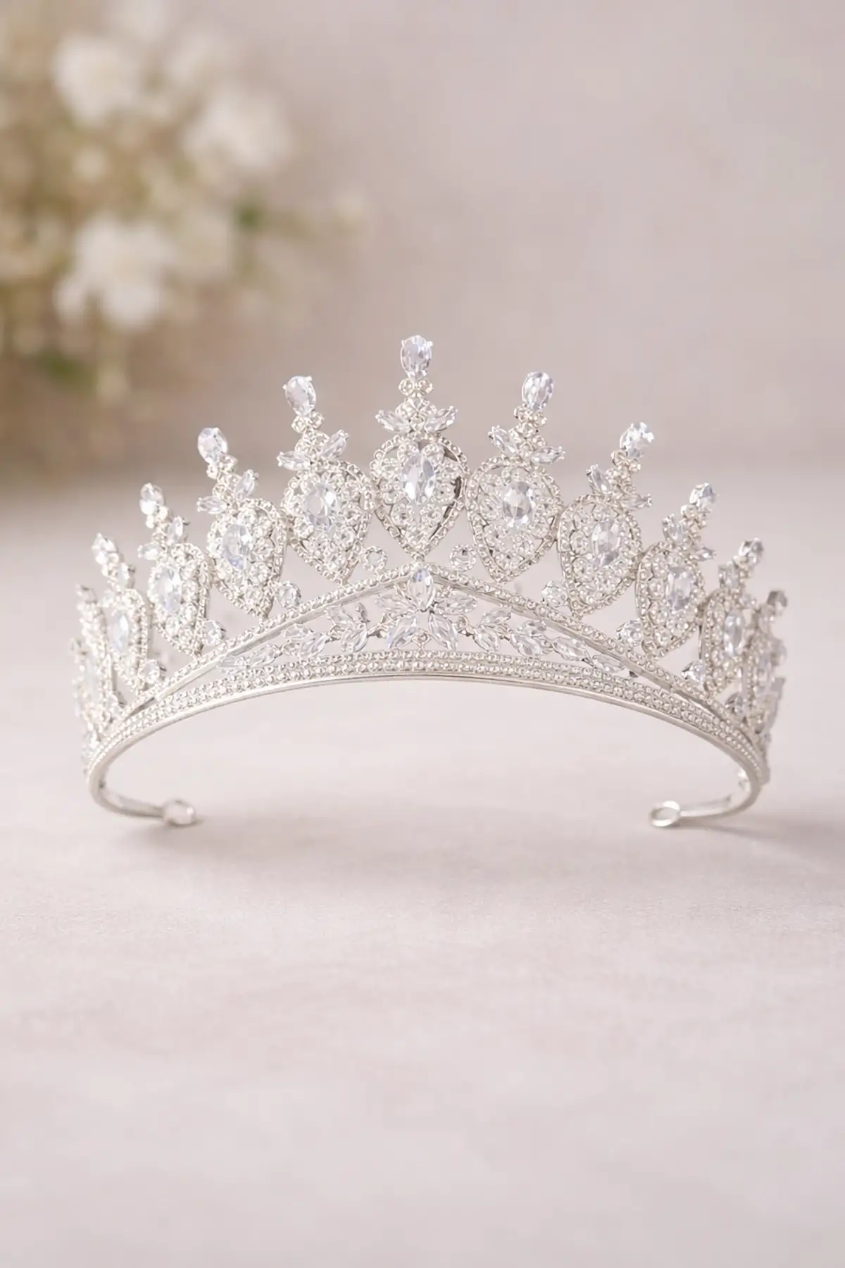 Zirkon Taşlı Gelin/Kına/Nişan/Söz Tasarım Taç