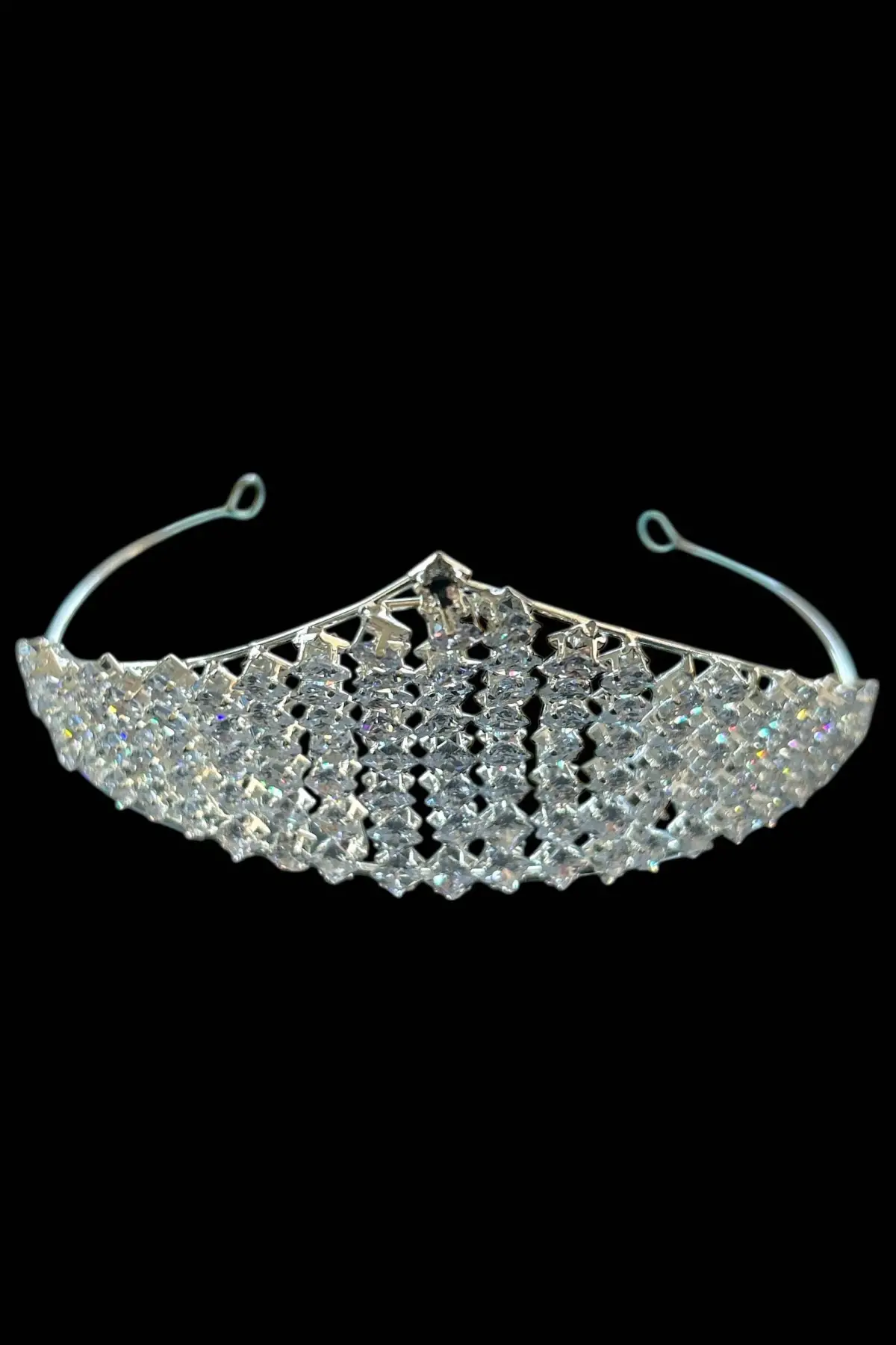 Zirkon Taşlı Gelin/Kına/Nişan/Söz Tasarım Taç