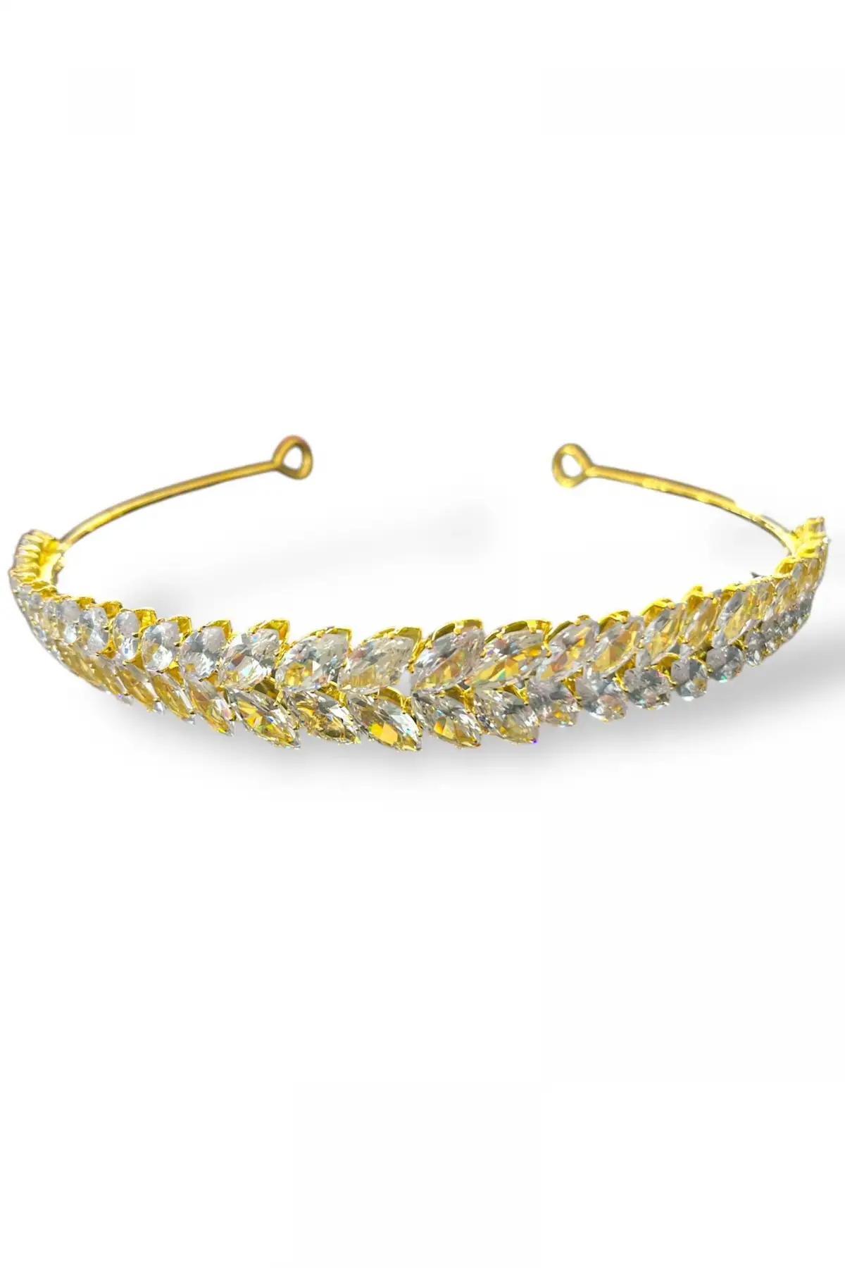 Zirkon Taşlı Gelin/Kına/Nişan/Söz Tasarım Taç