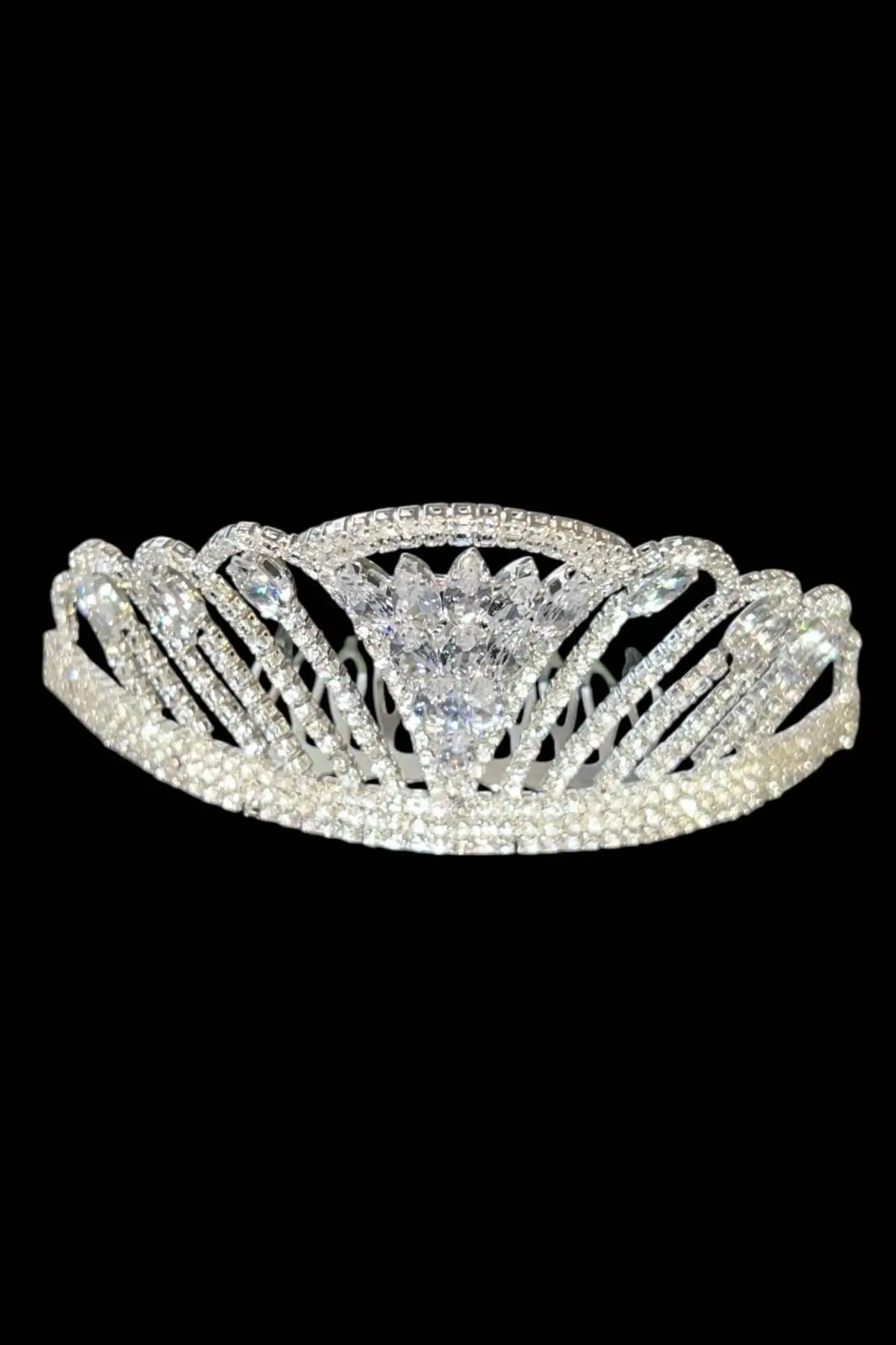 Zirkon Taşlı Gelin/Kına/Nişan/Söz Tasarım Taç