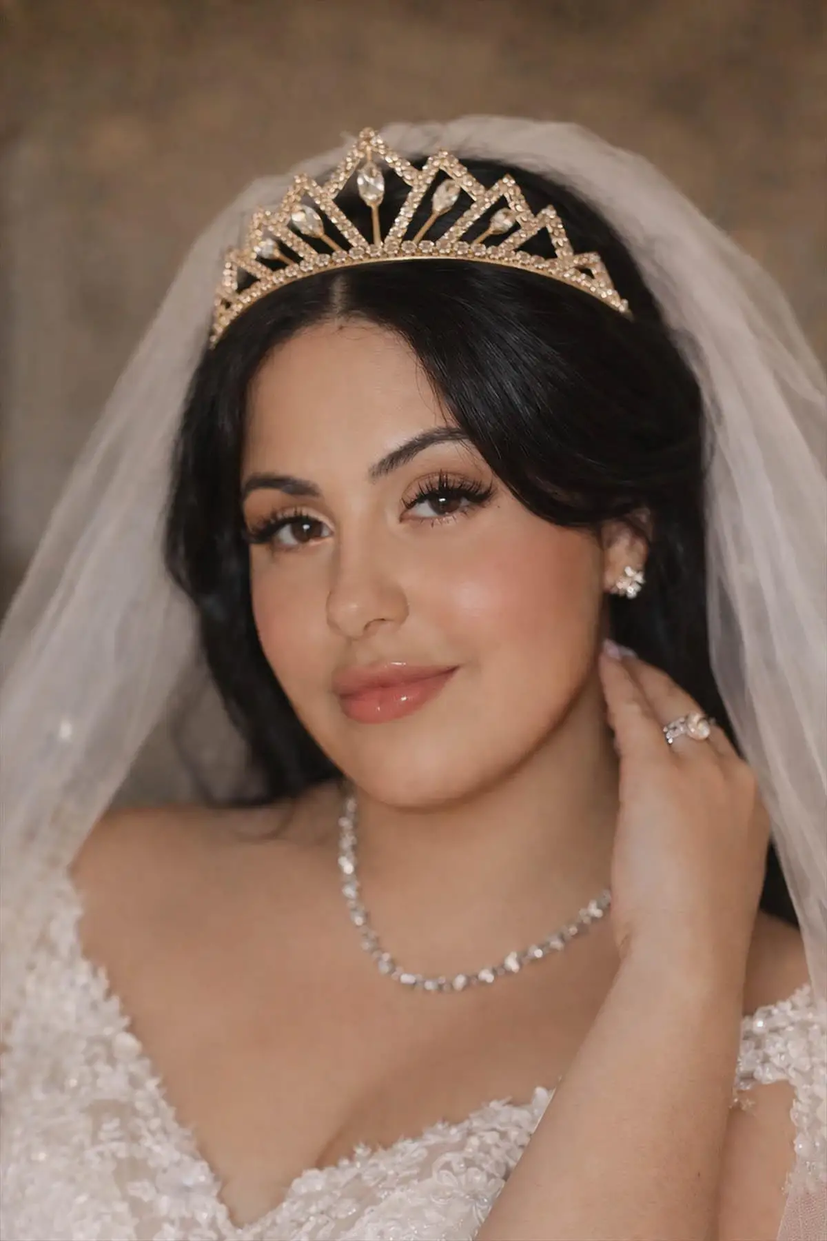 Zirkon Taşlı Gelin/Kına/Nişan/Söz Tasarım Taç