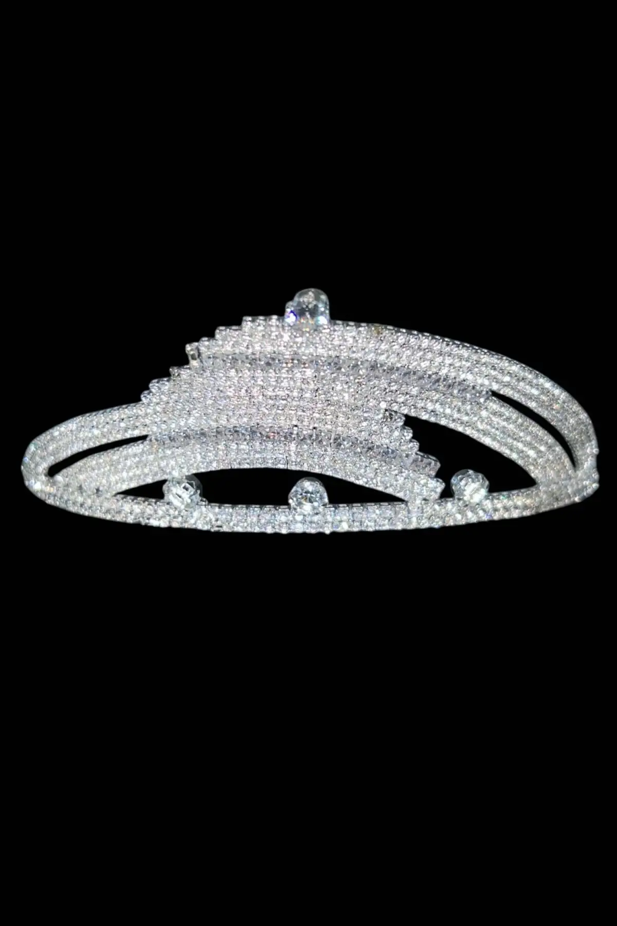 Zirkon Taşlı Gelin/Kına/Nişan/Söz Tasarım Taç