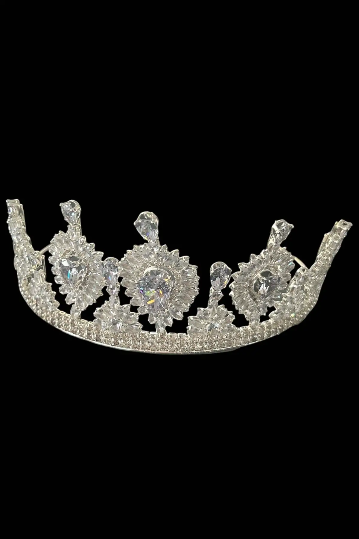 Zirkon Taşlı Gelin/Kına/Nişan/Söz Tasarım Taç